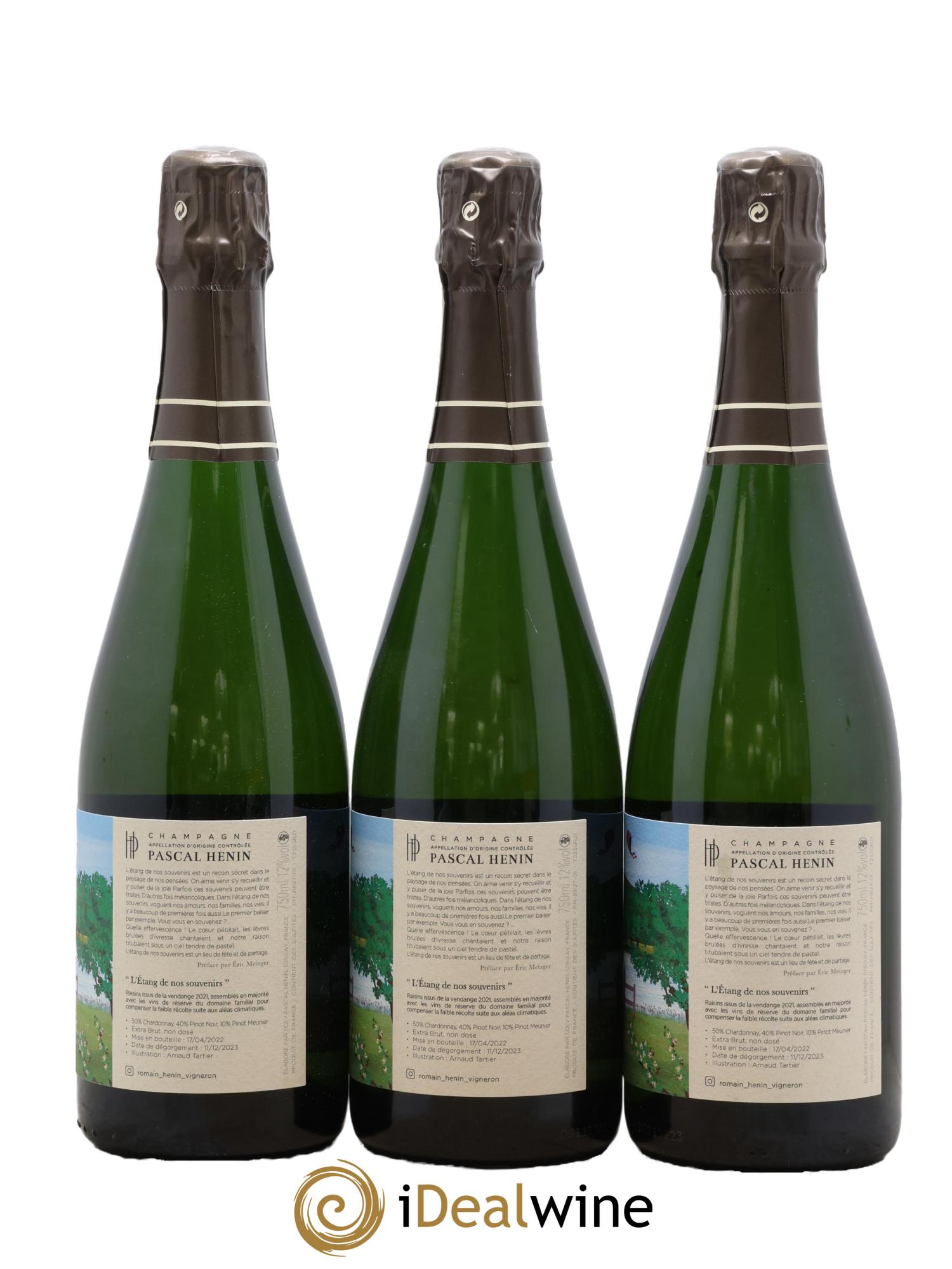 L'Etang de nos Souvenirs Romain Henin - Posten von 3 Flaschen - 1