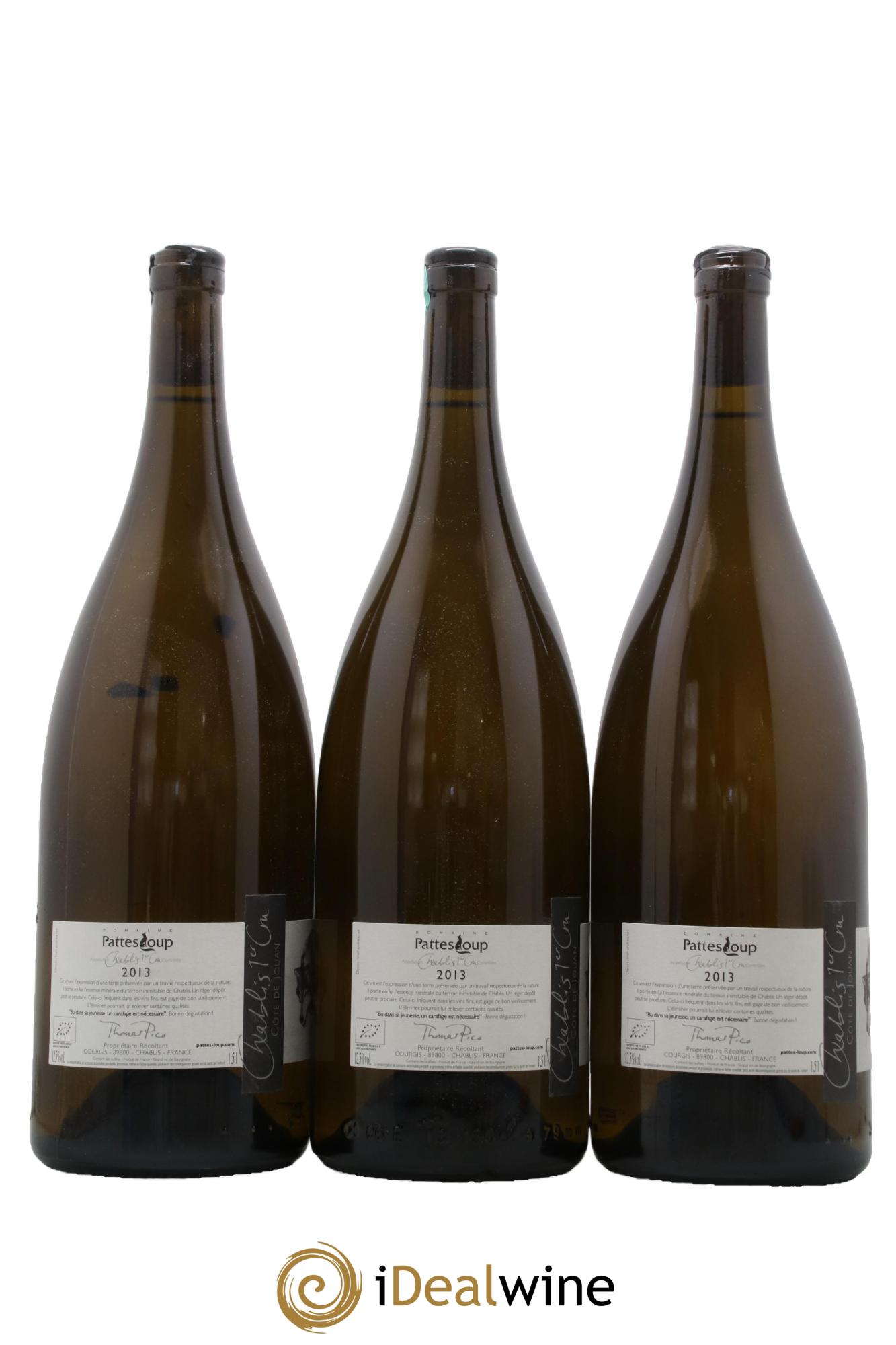 Chablis 1er Cru Côte de Jouan Pattes Loup (Domaine) 2013 - Lot de 3 magnums - 1