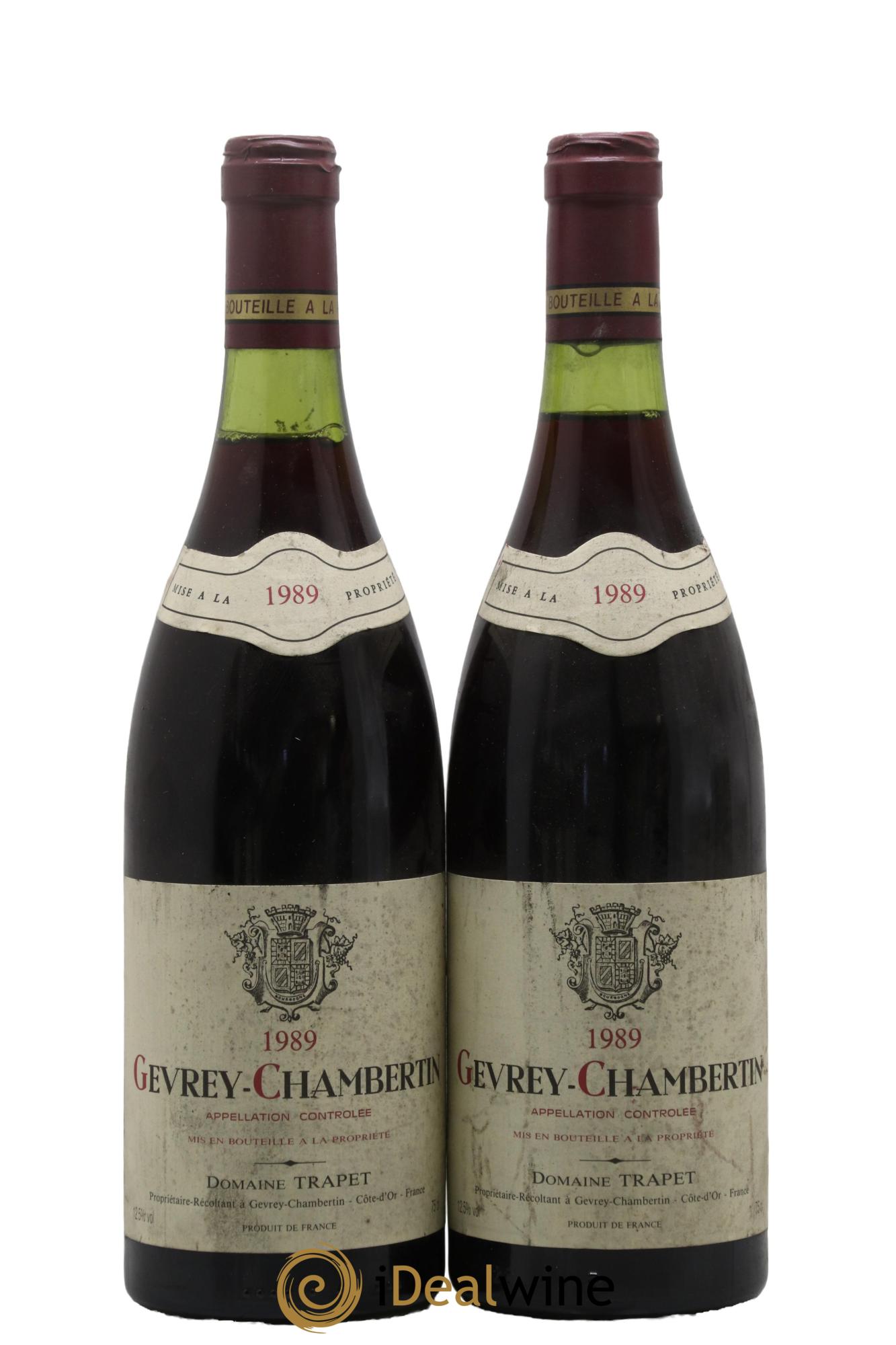 Gevrey-Chambertin Domaine Trapet 1989 - Lot de 2 bouteilles - 0