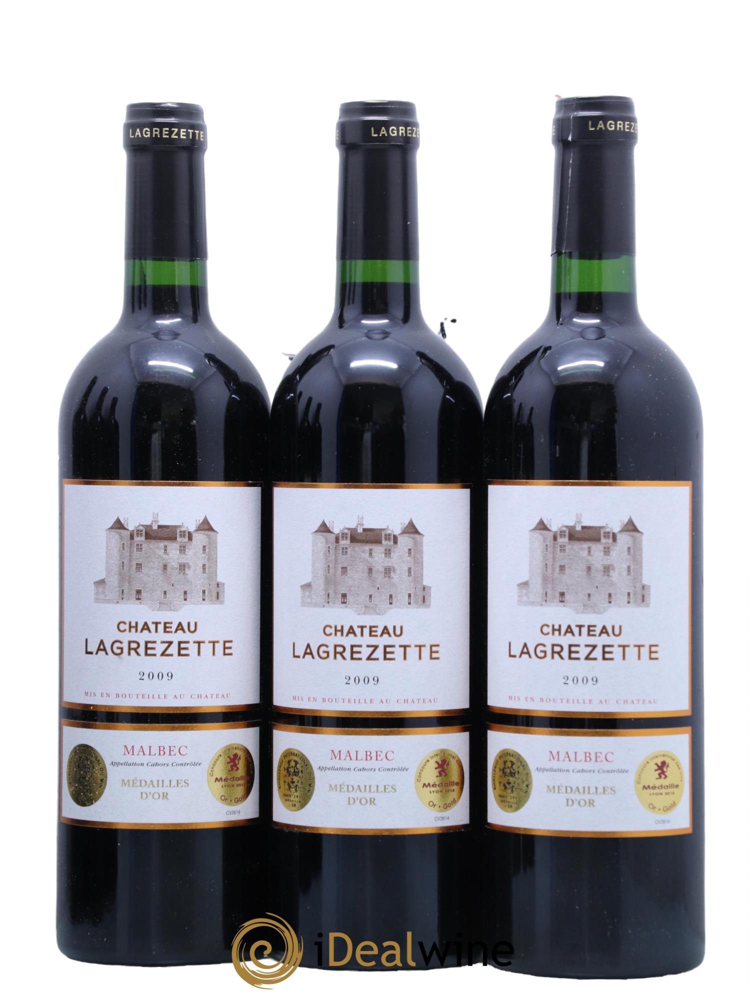 Cahors Château Lagrezette Alain Dominique Perrin 2009 - Lot de 6 bouteilles - 1