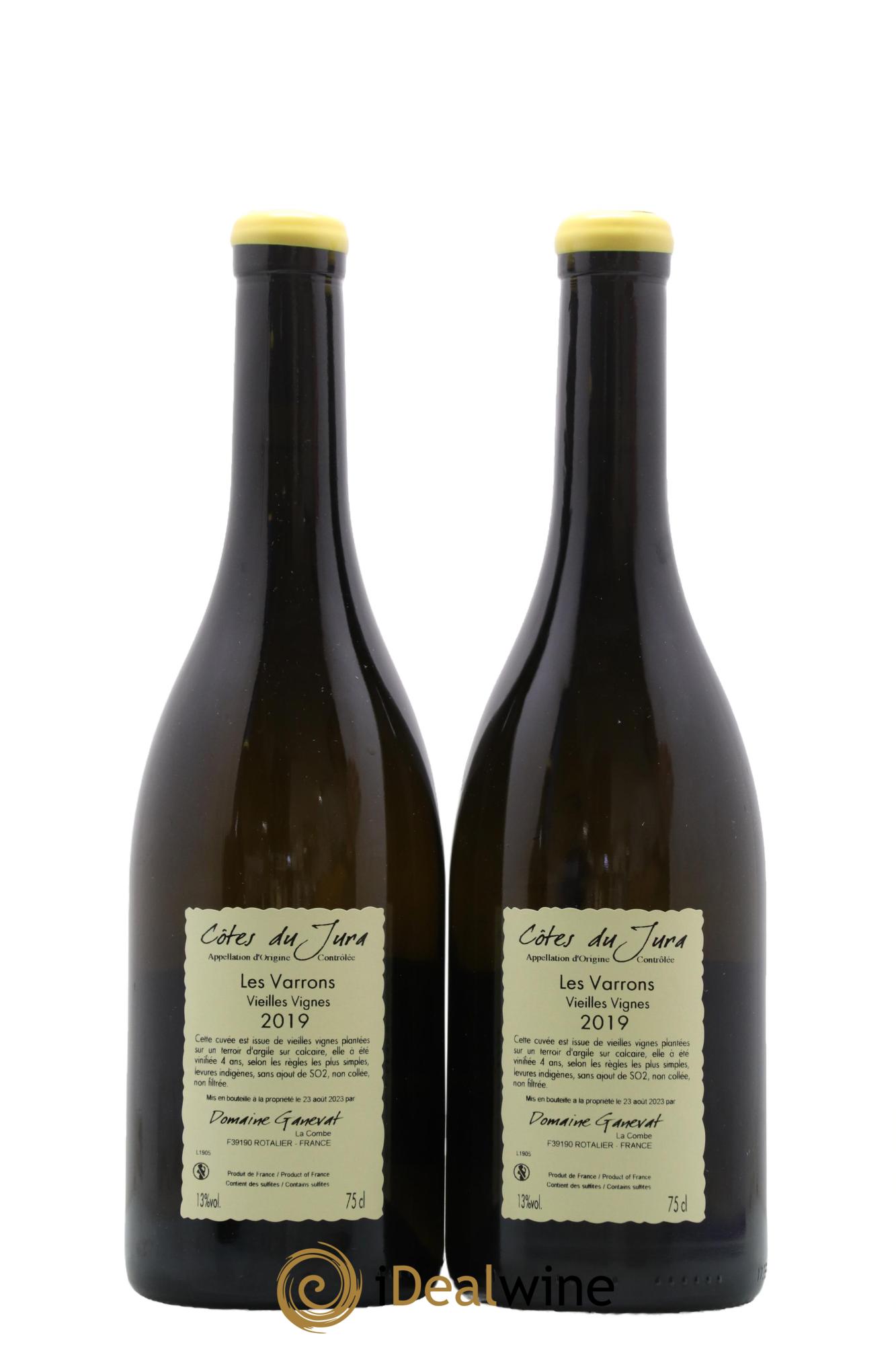 Côtes du Jura Les Varrons Vieilles Vignes Jean-François Ganevat (Domaine) 2019 - Lot de 2 bouteilles - 1