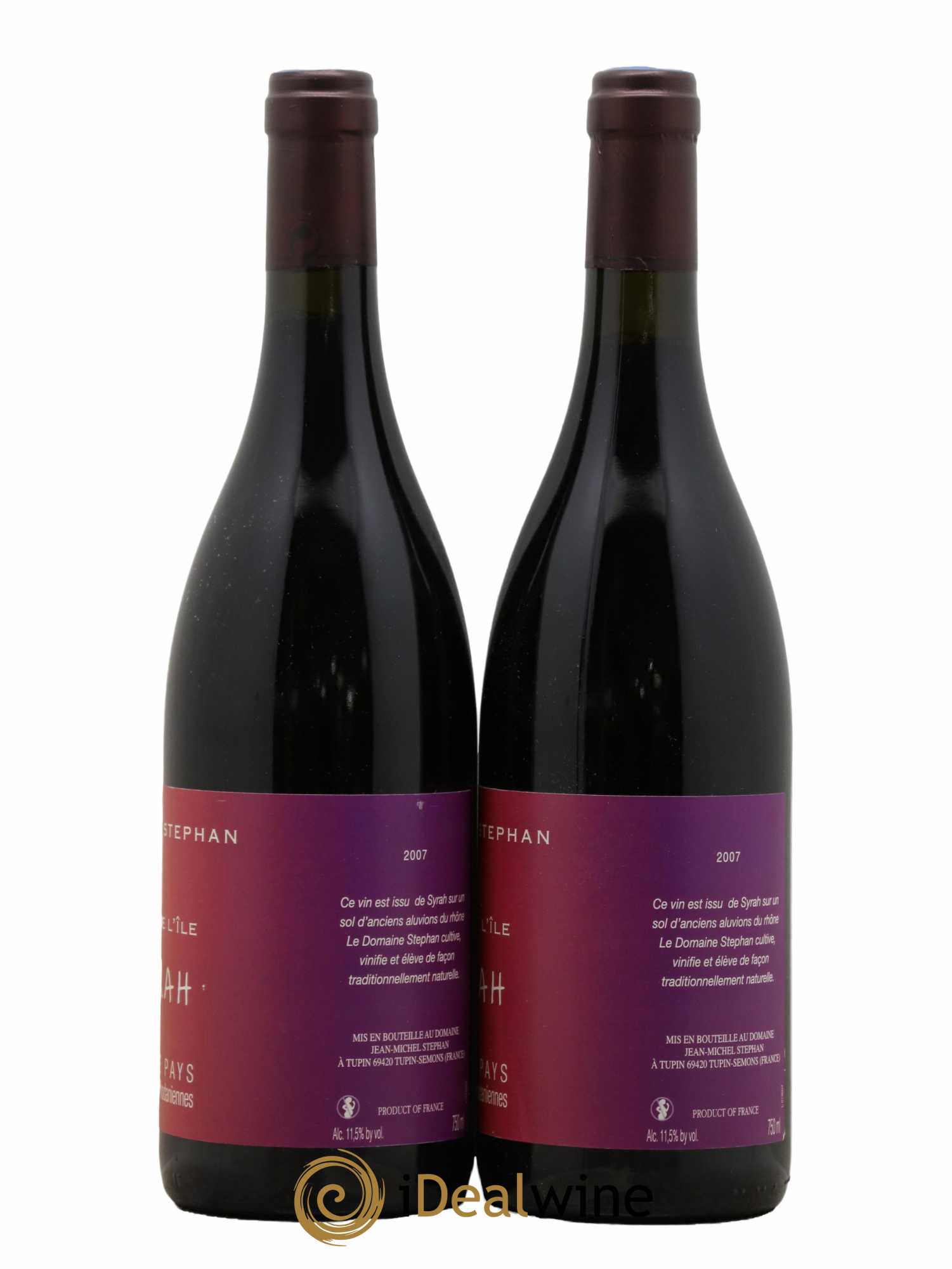 Vin de France Syrah Jean-Michel Stephan  2007 - Lotto di 2 bottiglie - 1
