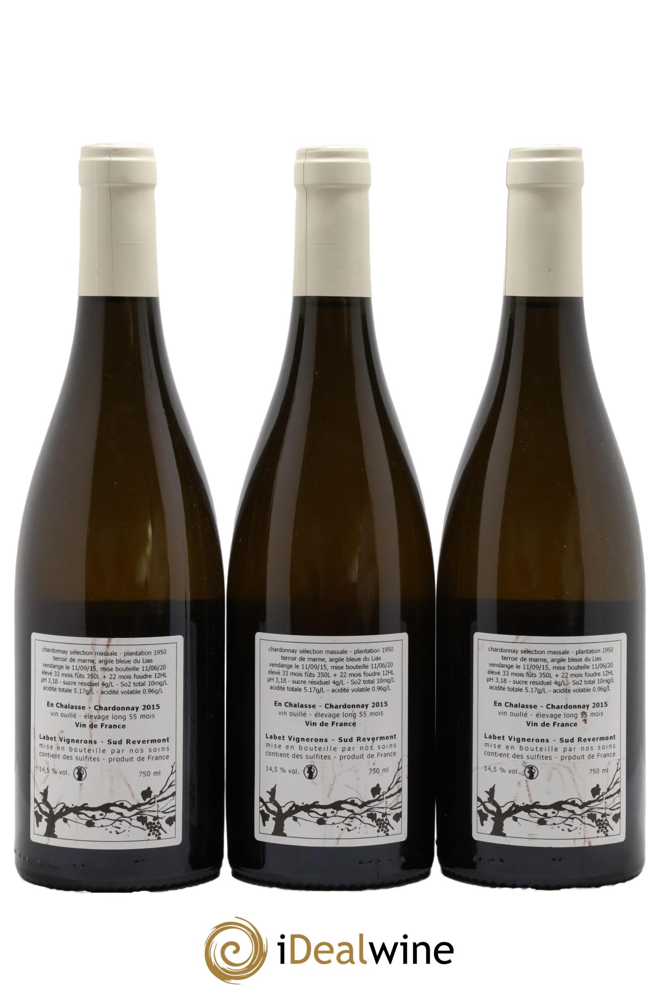 Côtes du Jura Chardonnay Elevage Long En Chalasse Romain - Julien - Charline Labet 2015 - Lotto di 3 bottiglie - 1
