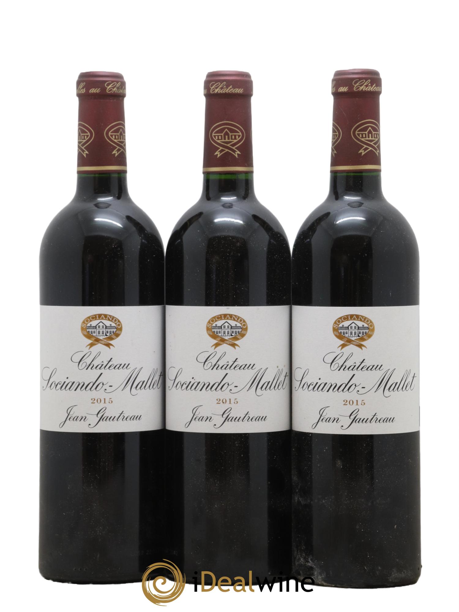 Château Sociando Mallet 2015 - Lot de 3 bouteilles - 0