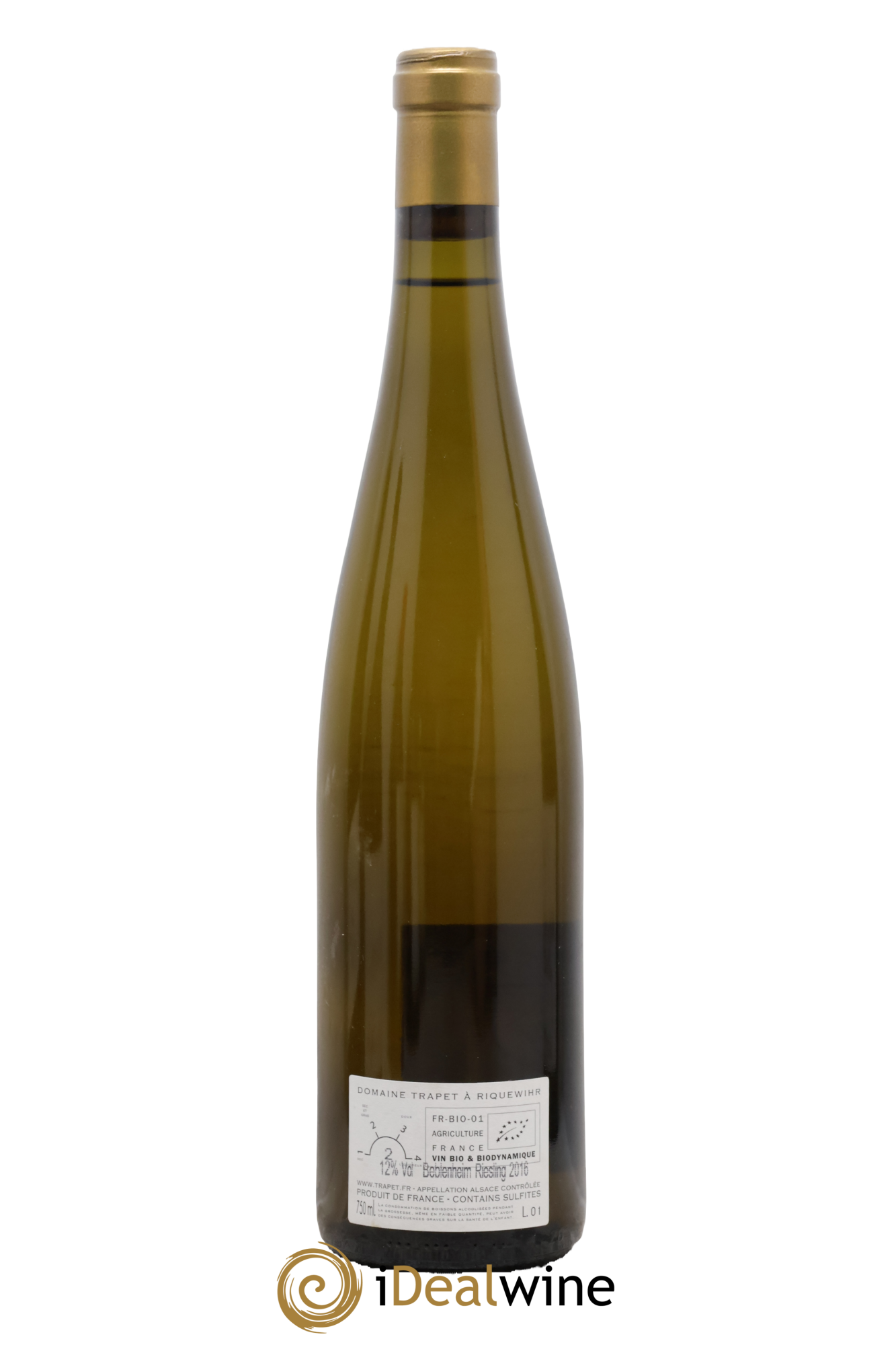 Alsace Riesling Beblenheim Domaine Trapet 2016 - Lot de 1 bouteille - 1