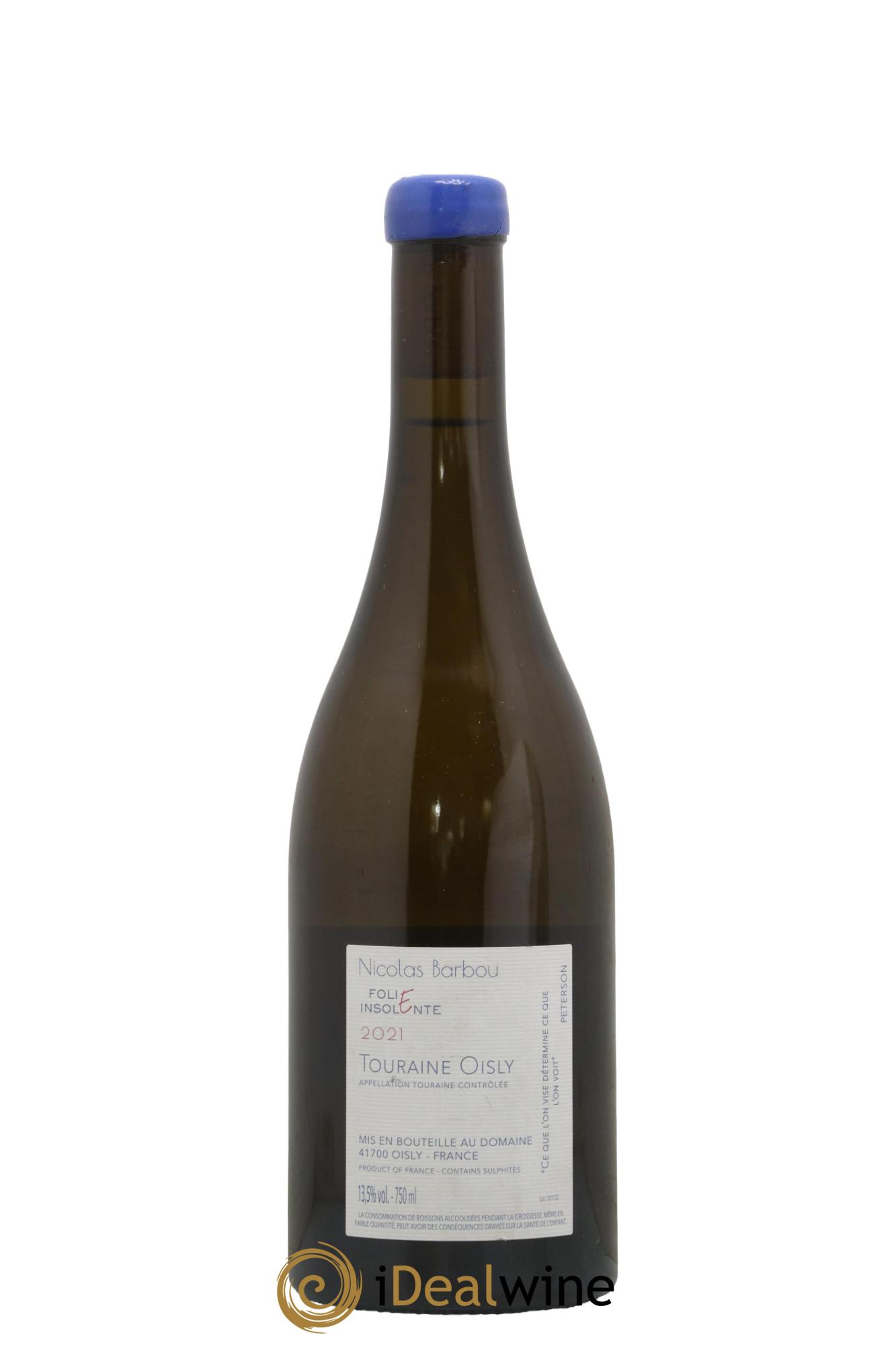 Touraine-Oisly Folie Insolente Nicolas Barbou 2021 - Posten von 1 Flasche - 1