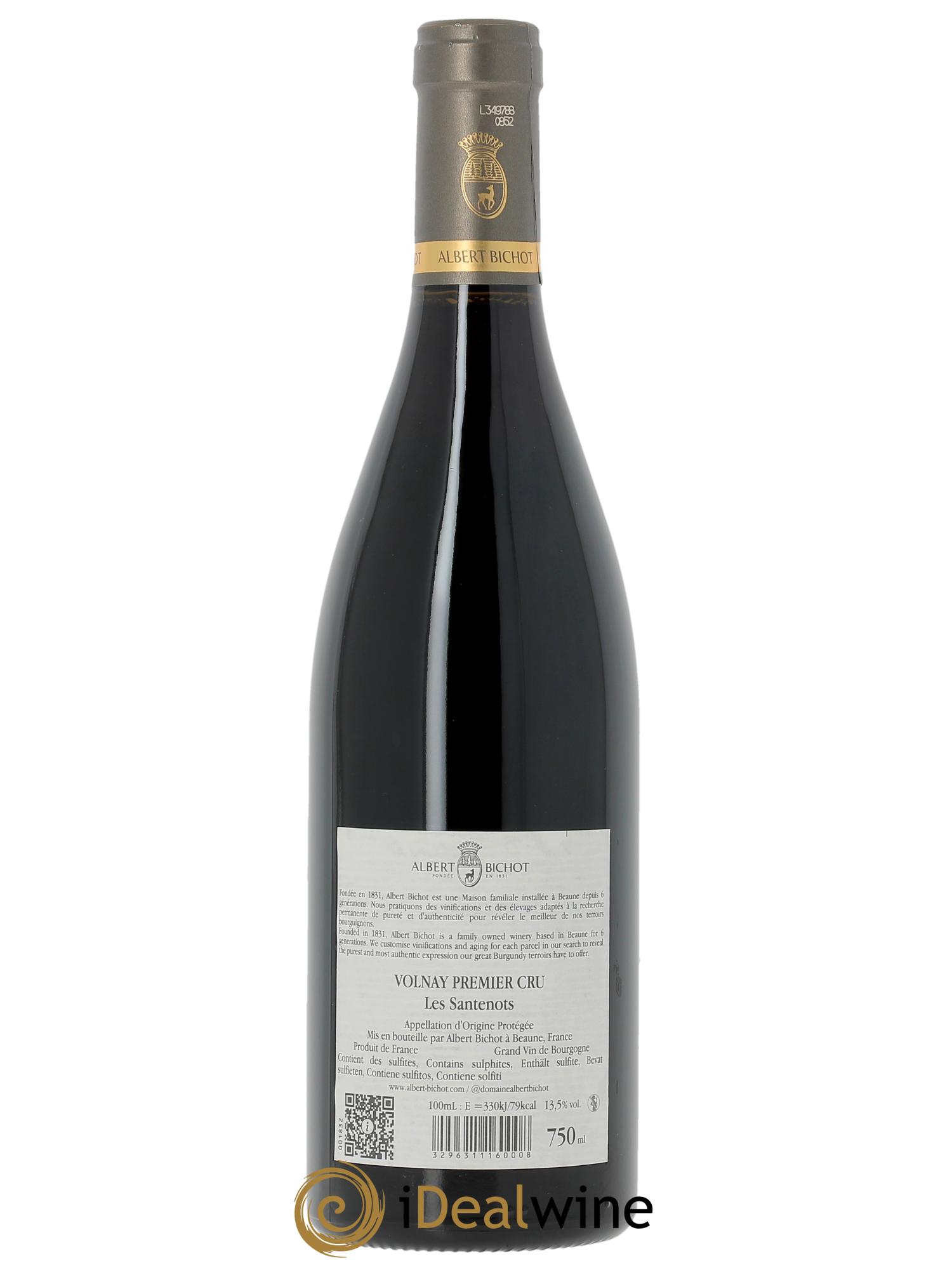 Volnay 1er Cru Les Santenots Domaine du Pavillon - Albert Bichot 2017 - Lot of 1 bottle - 1