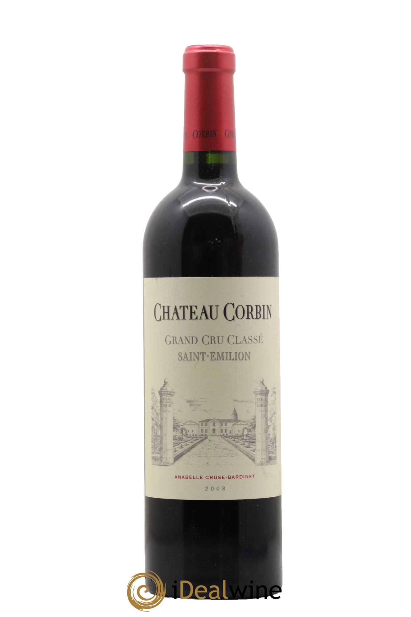 Château Corbin Grand Cru Classé 2008 - Lot de 1 bouteille - 0