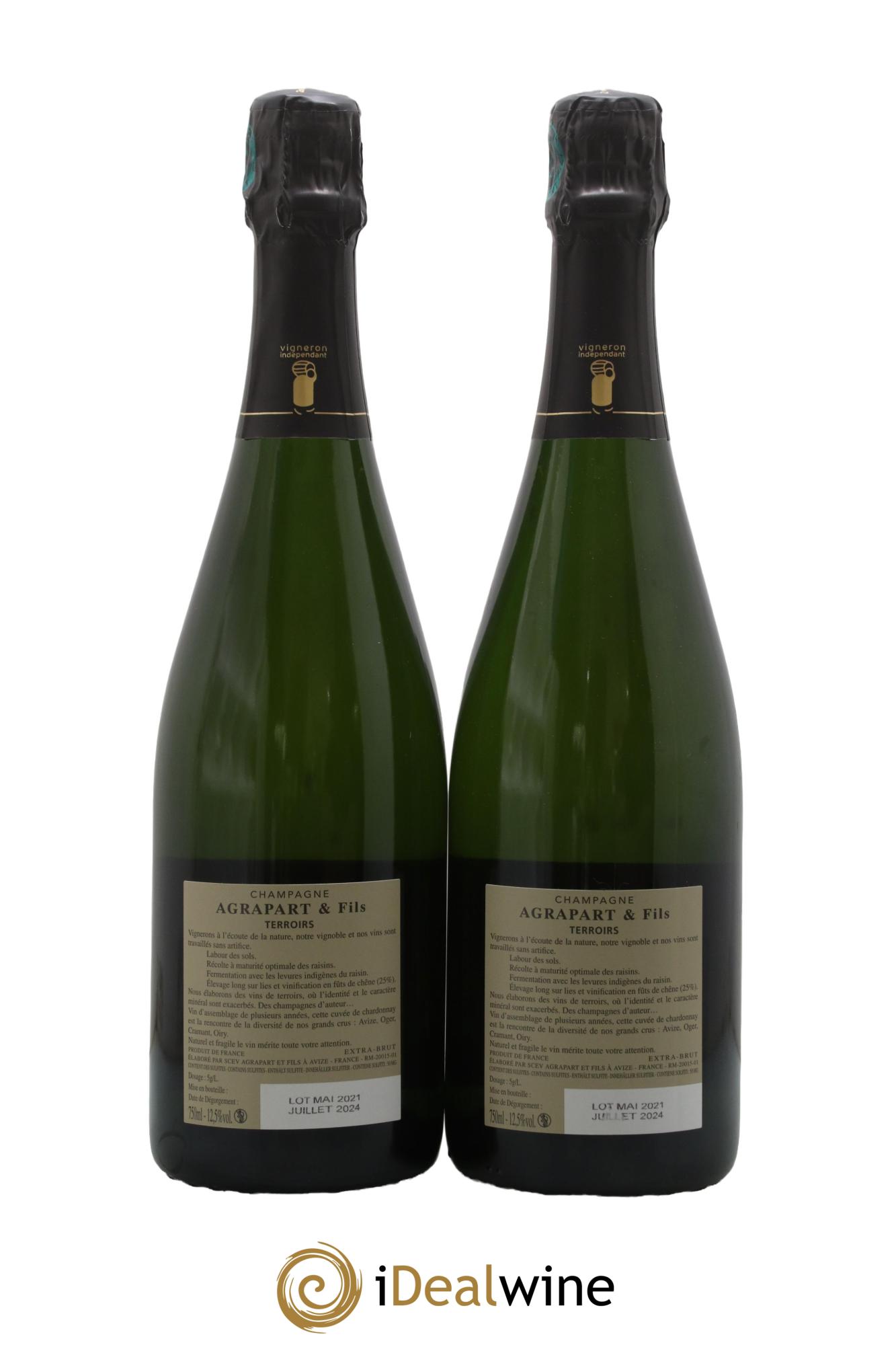 Terroirs Blanc de Blancs Extra-Brut Agrapart & Fils - Lot de 2 bouteilles - 1
