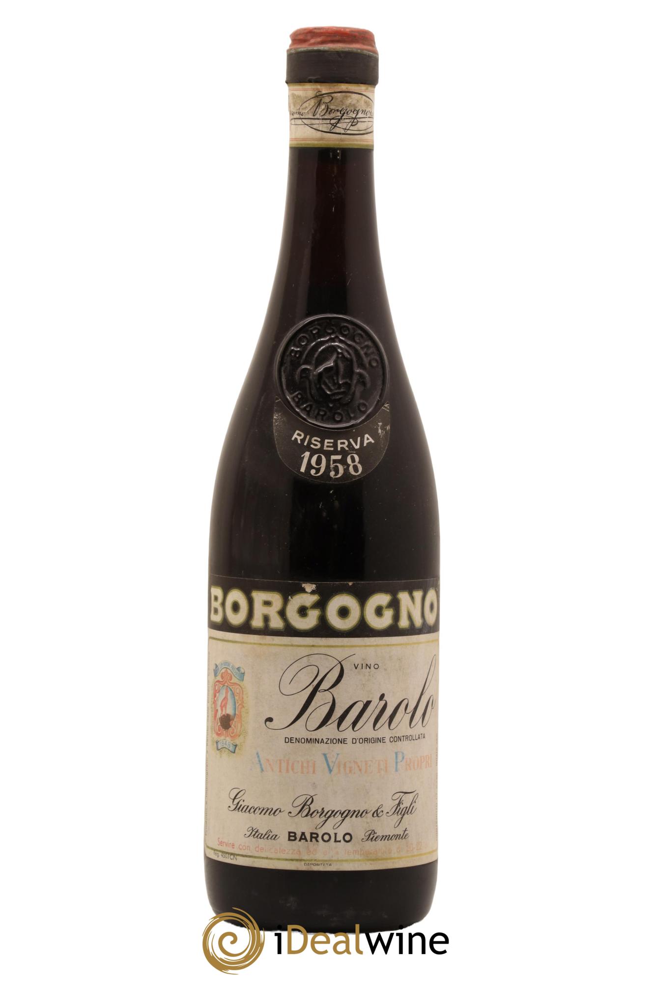 Barolo DOCG Riserva Giacomo Borgogno 1958 - Posten von 1 Flasche - 0