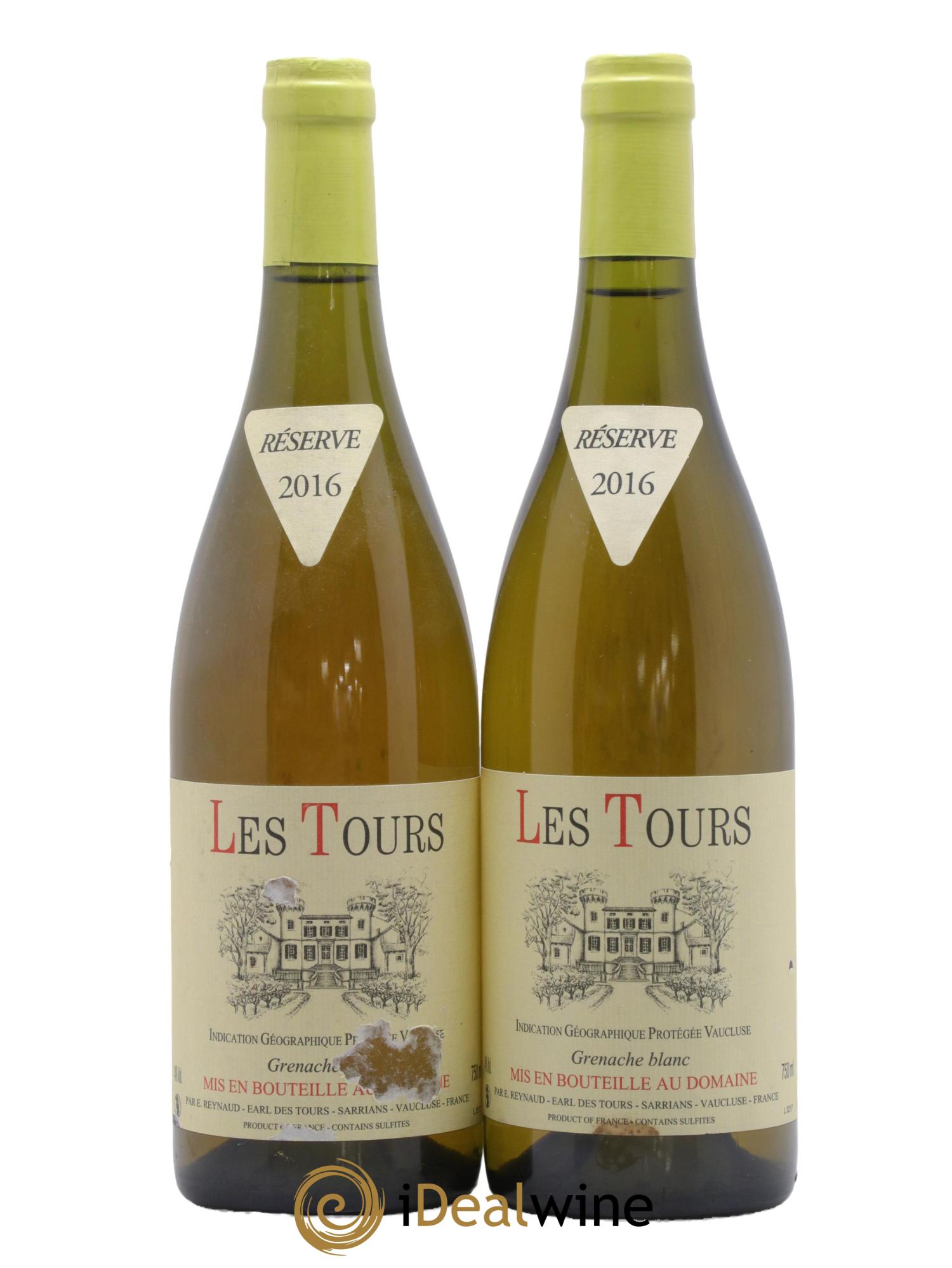 IGP Vaucluse (Vin de Pays de Vaucluse) Les Tours Grenache Blanc Emmanuel Reynaud 2016 - Posten von 2 Flaschen - 0