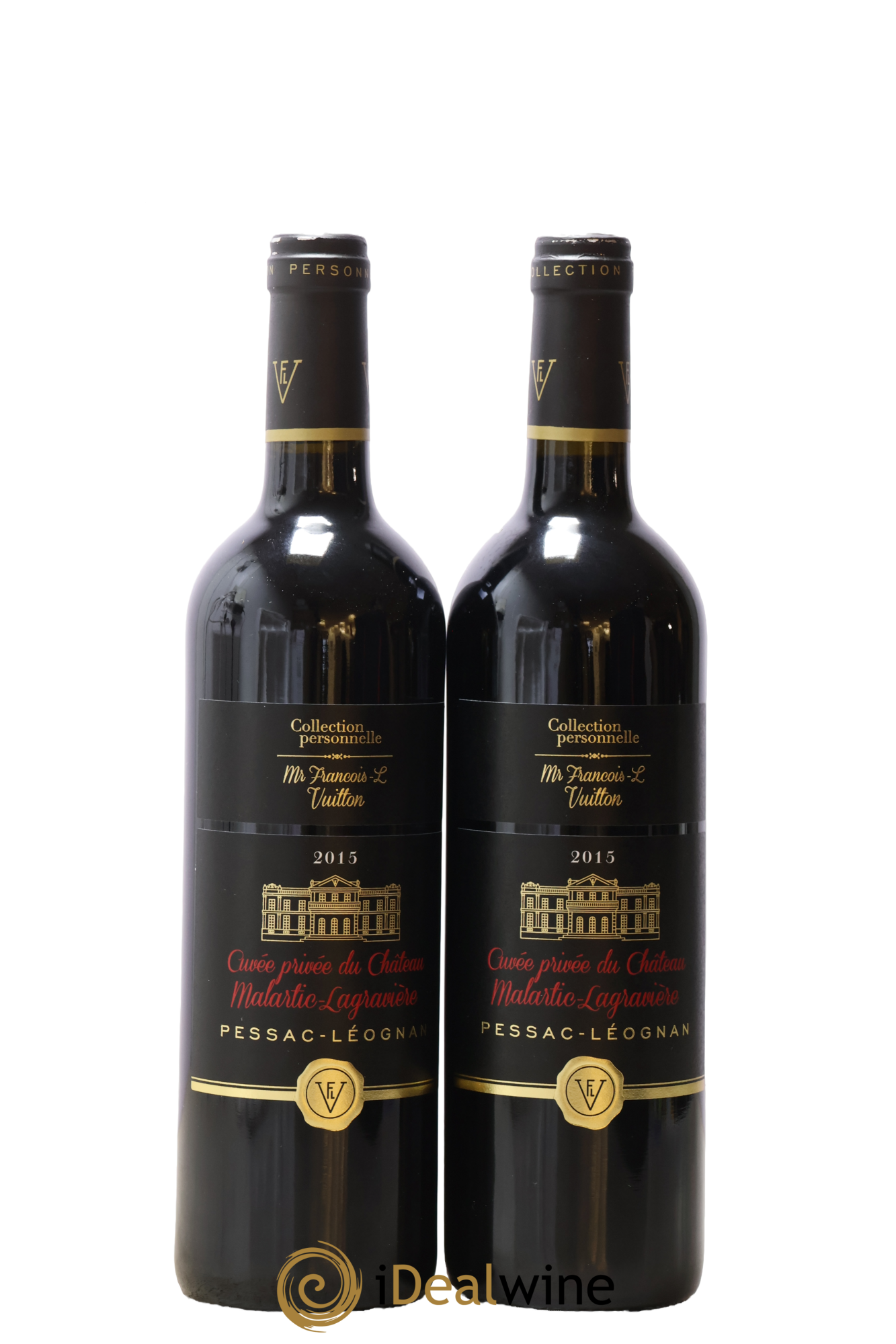 Pessac-Léognan Cuvée Privée Du Château Malartic Lagravière Avec Collection Personnelle Mr François Vuitton 2015 - Lot de 2 bouteilles - 1