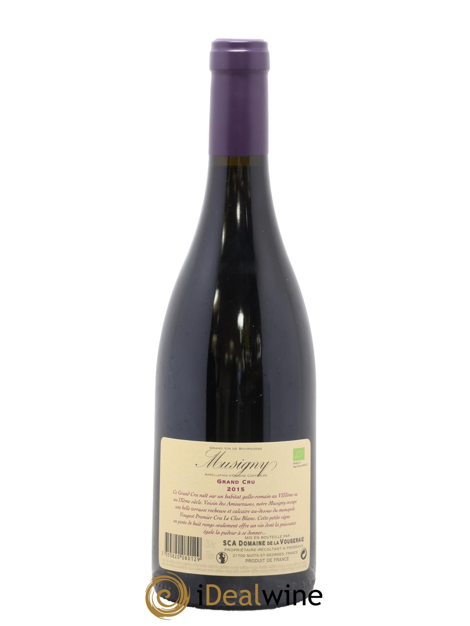 Musigny Grand Cru La Vougeraie 2015 - Lot de 1 bouteille - 1