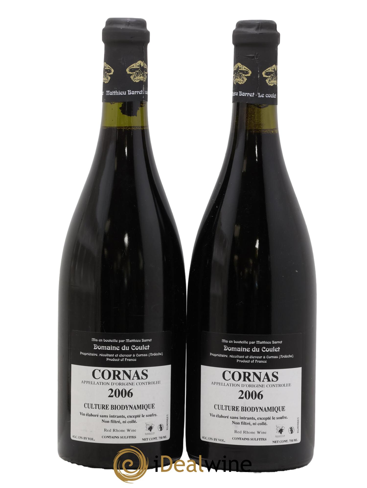Cornas Les Terrasses du Serre Coulet (Domaine du) - Matthieu Barret 2006 - Lot de 2 bouteilles - 1