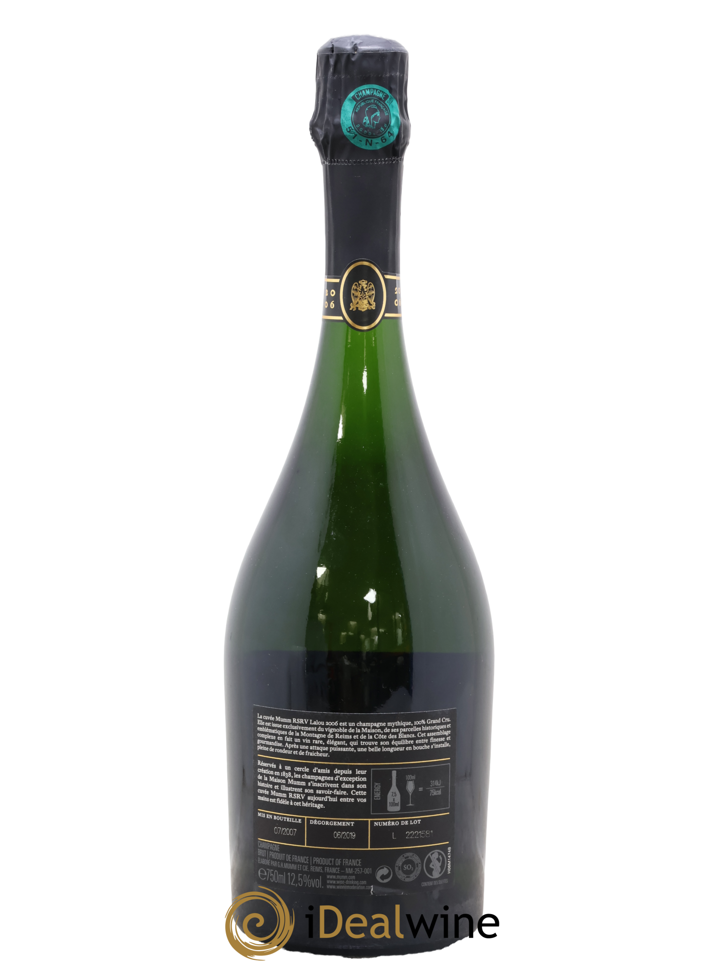 René Lalou Mumm 2006 - Lote de 1 botella - 1