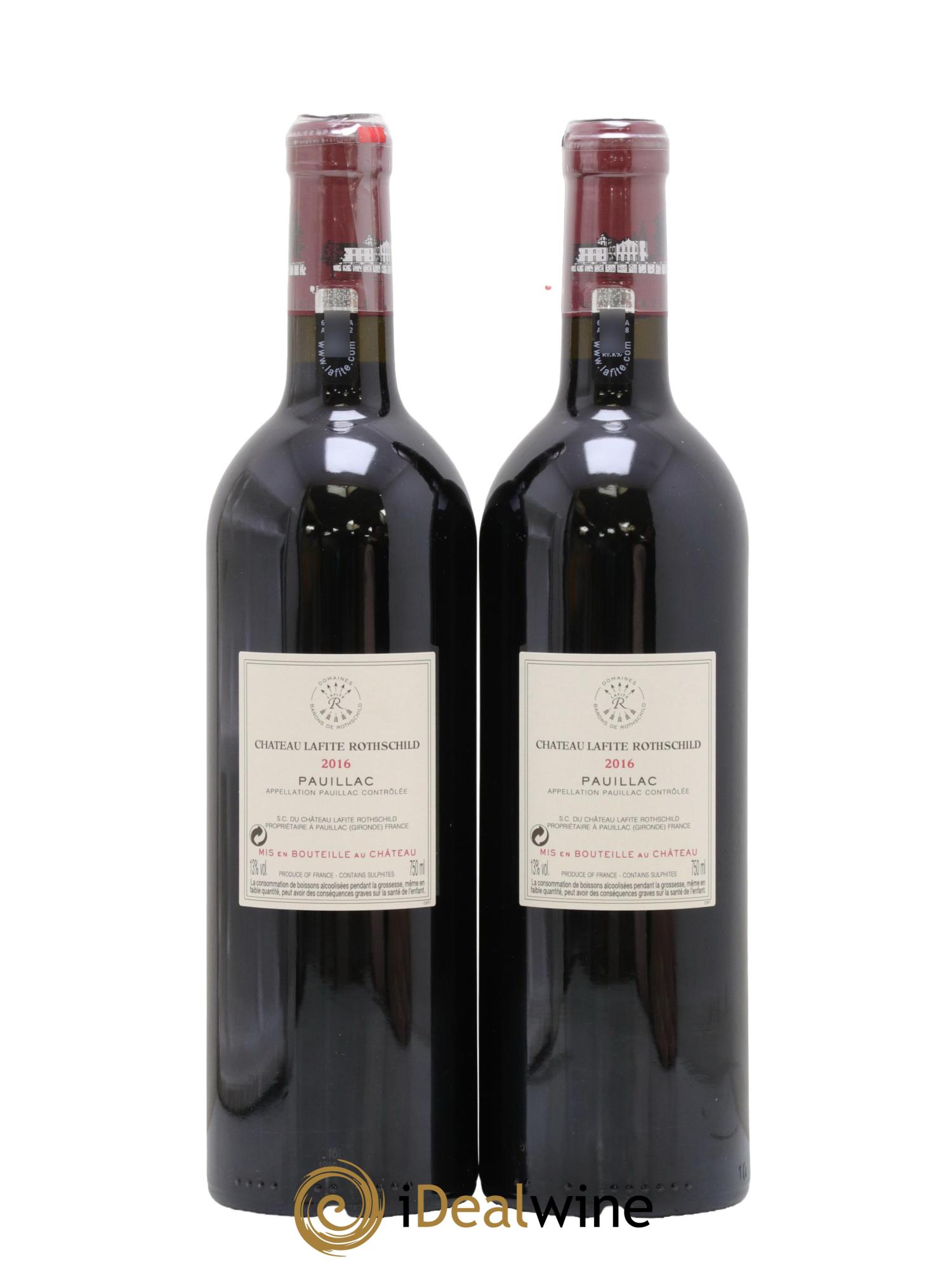 Château Lafite Rothschild 1er Grand Cru Classé 2016 - Lot de 2 bouteilles - 1