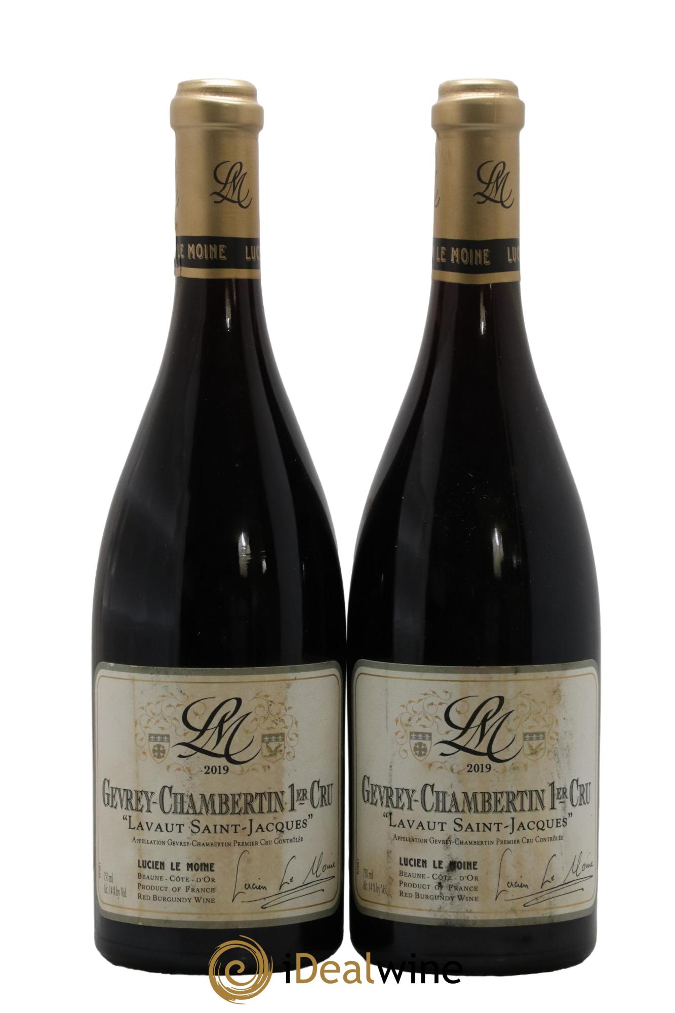 Gevrey-Chambertin 1er Cru Lavaut Saint Jacques Lucien Le Moine 2019 - Posten von 2 Flaschen - 0