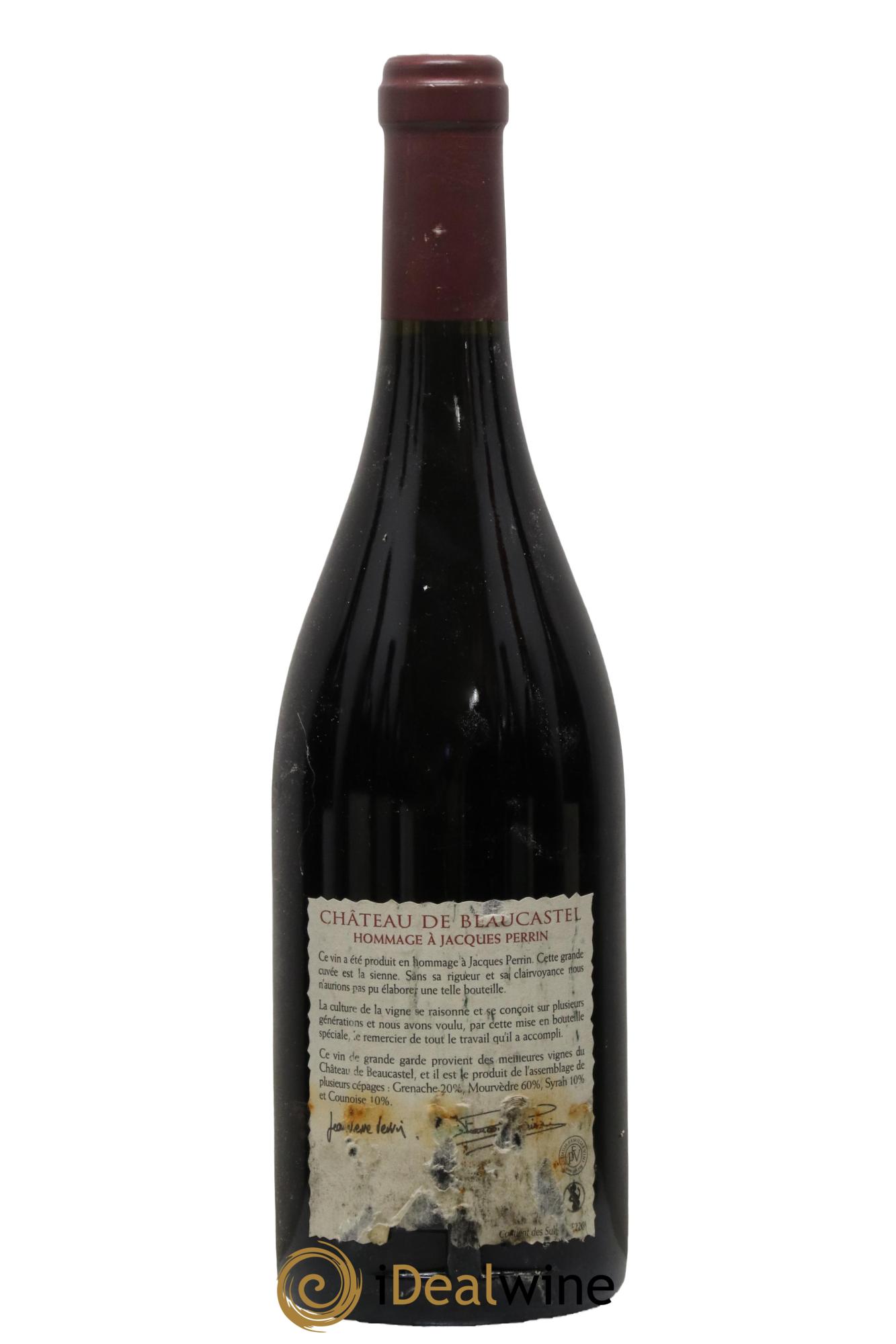Châteauneuf-du-Pape Château de Beaucastel Hommage à Jacques Perrin Famille Perrin 2005 - Lot de 1 bouteille - 1