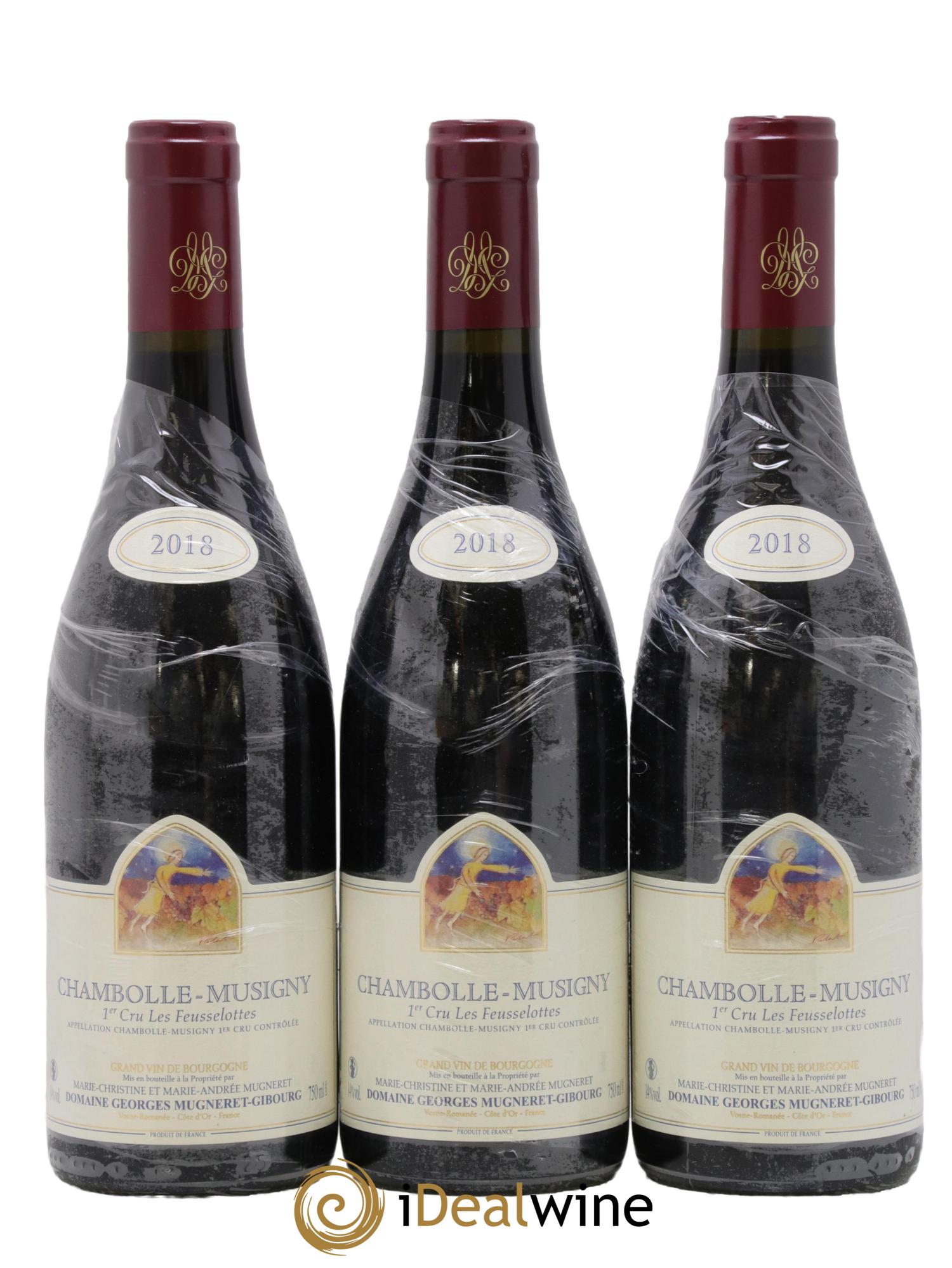 Chambolle-Musigny 1er Cru Les Feusselottes Mugneret-Gibourg (Domaine) 2018 - Lotto di 3 bottiglie - 0