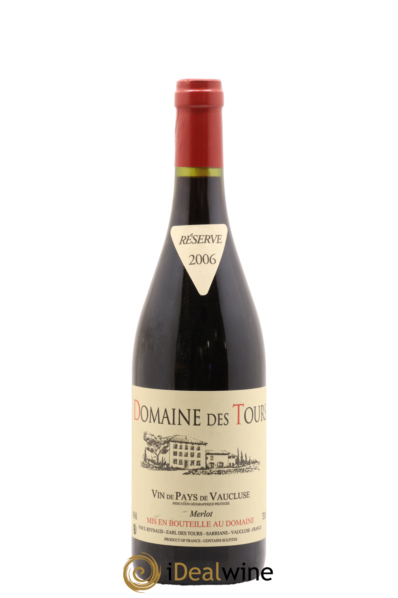 Vaucluse Domaine des Tours Merlot Emmanuel Reynaud 2006 - Lot de 1 bouteille - 0