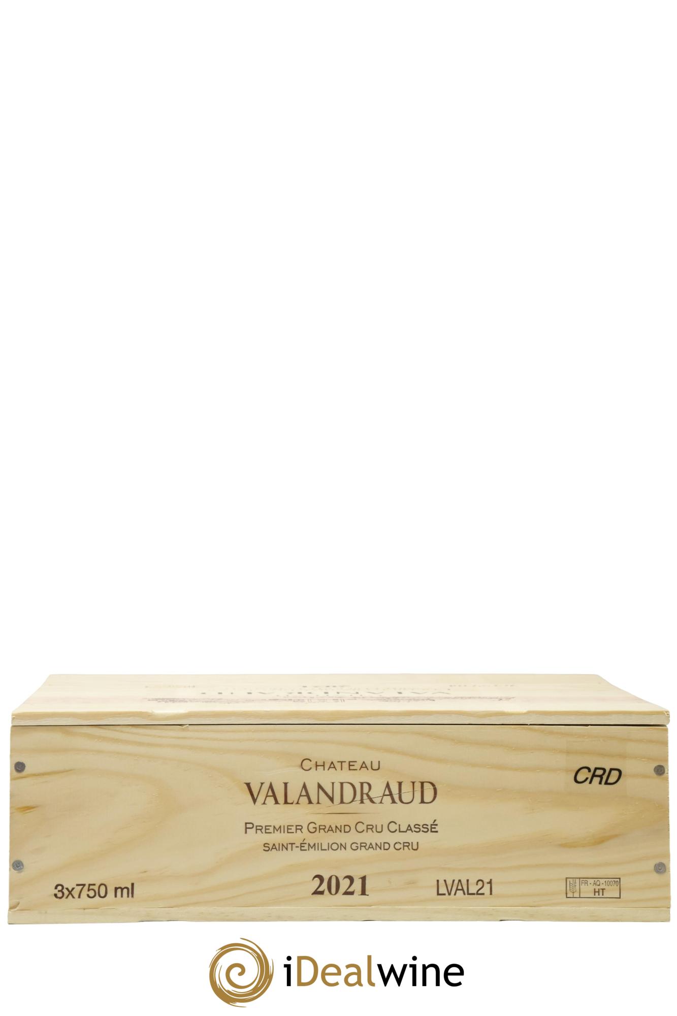 Château de Valandraud 1er Grand Cru Classé B depuis 2012 2021 - Lot of 3 bottles - 1