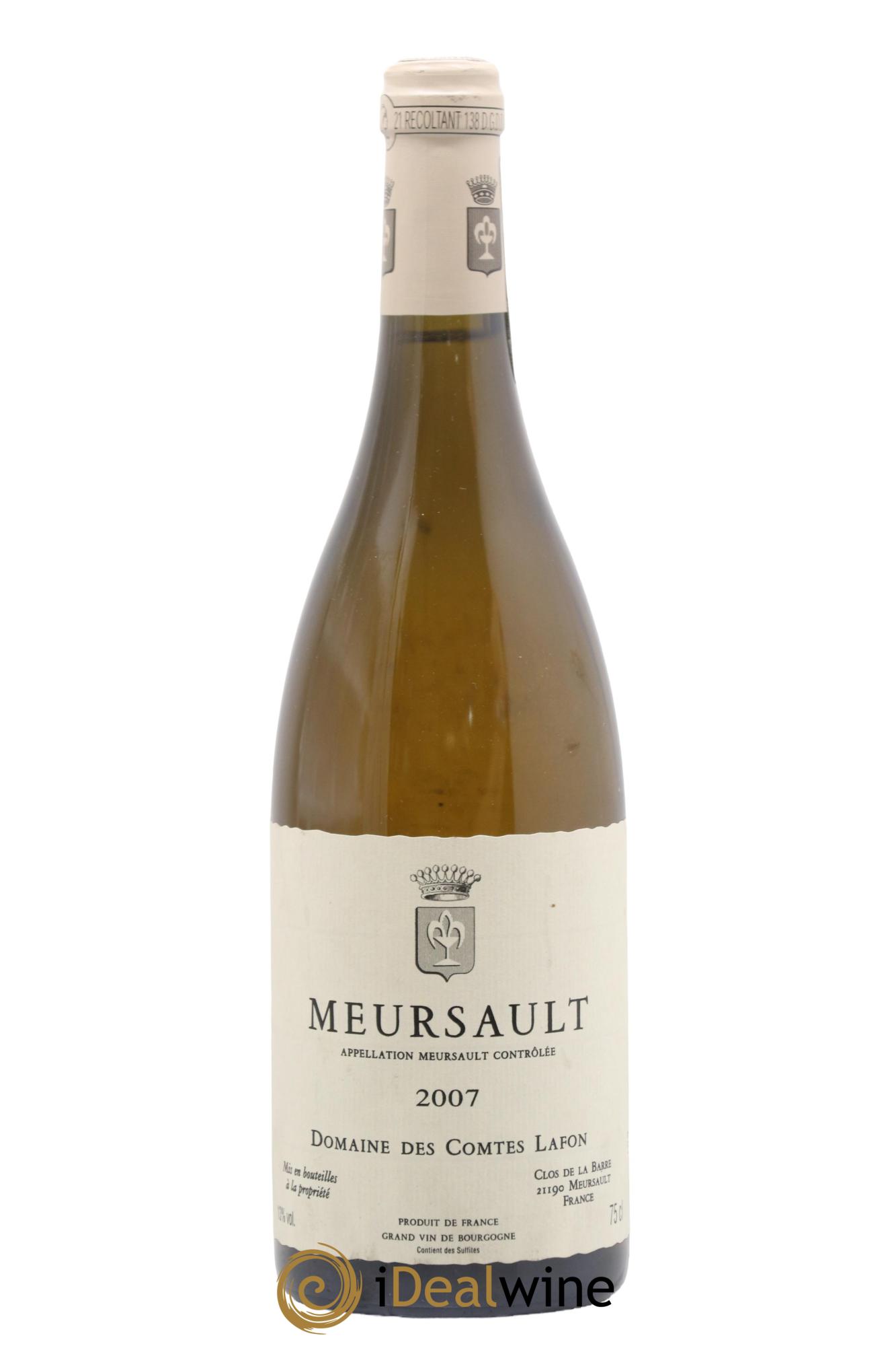 Meursault Comtes Lafon (Domaine des) 2007 - Lot of 1 bottle - 0