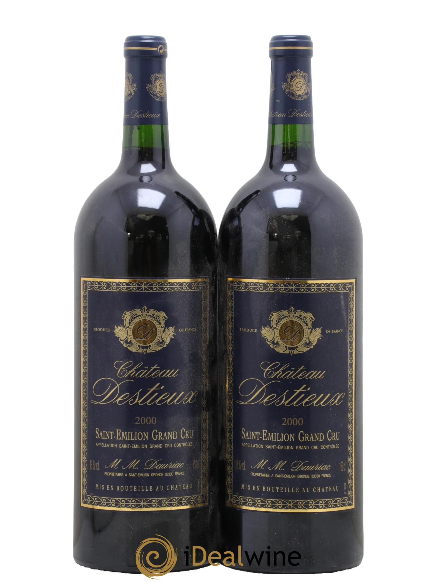 Château Destieux Grand Cru Classé 2000 - Lotto di 2 magnum - 0