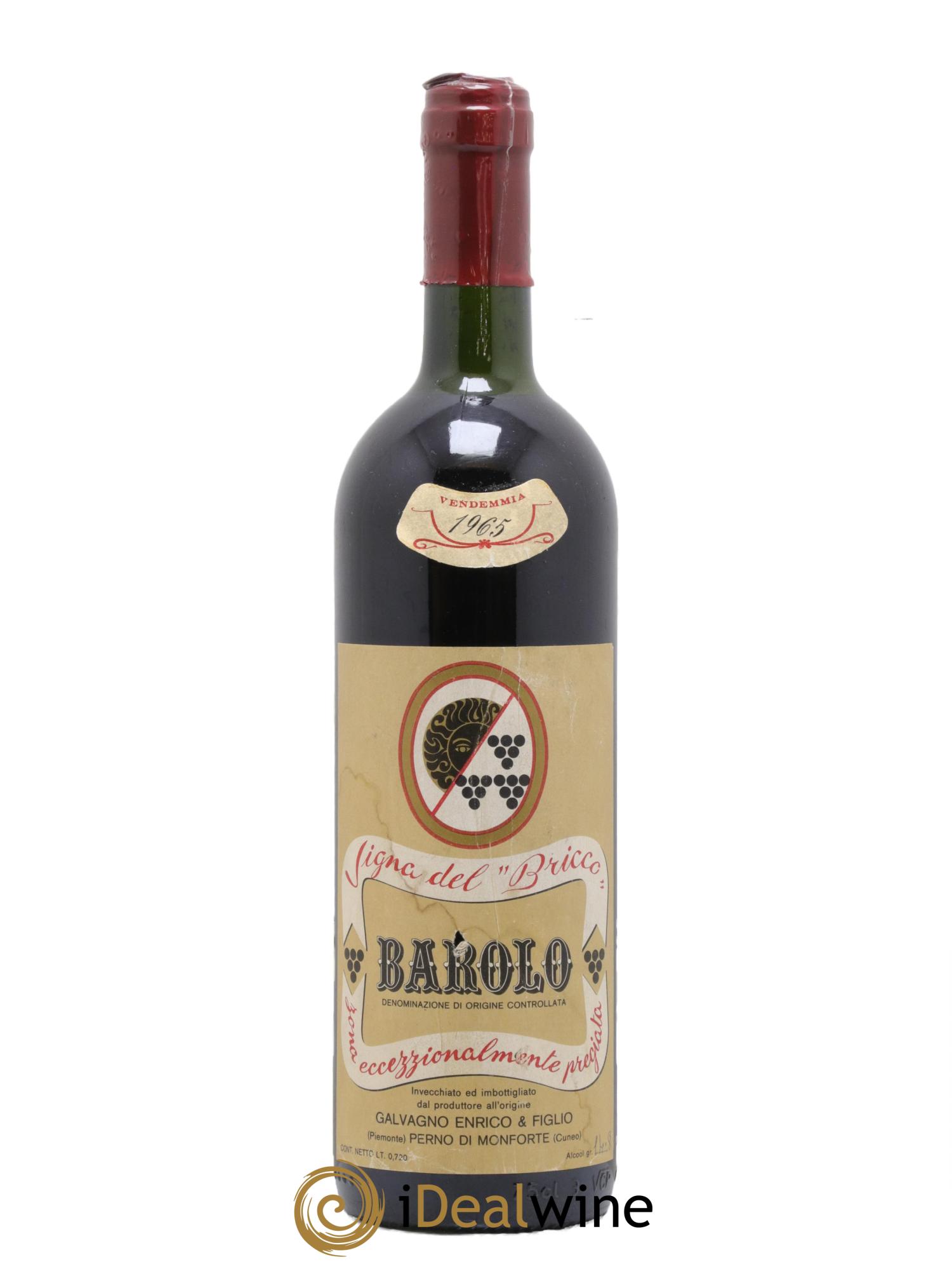 Barolo Vigna del Bricco Enrico Galvagno 1965 - Lot de 1 bouteille - 0