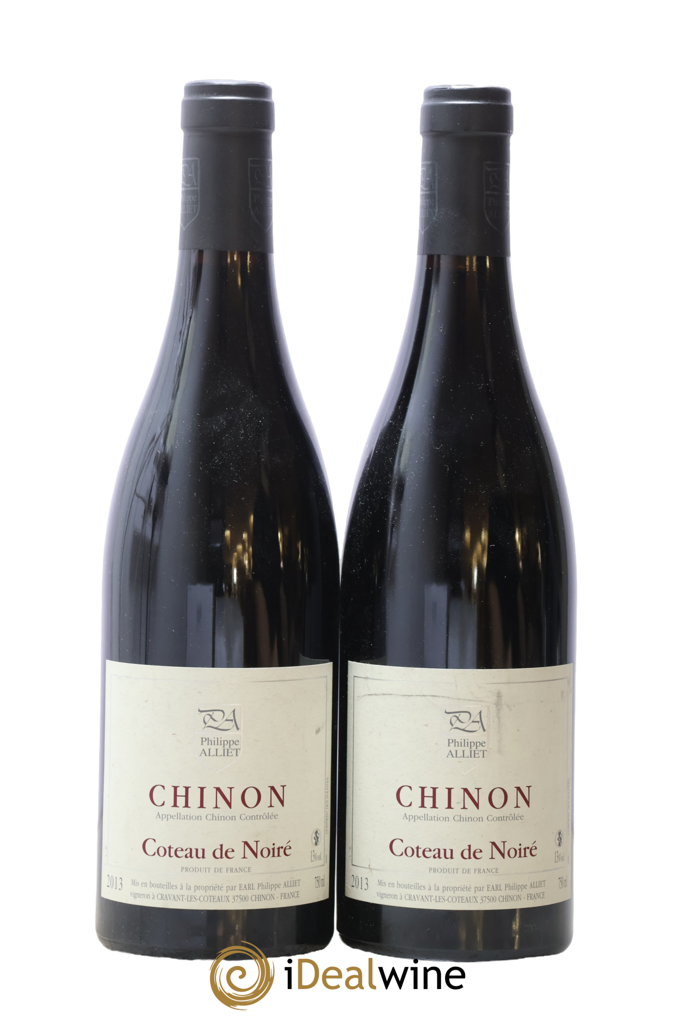 Chinon Coteau de Noiré Philippe Alliet 2013 - Lot of 2 bottles - 0