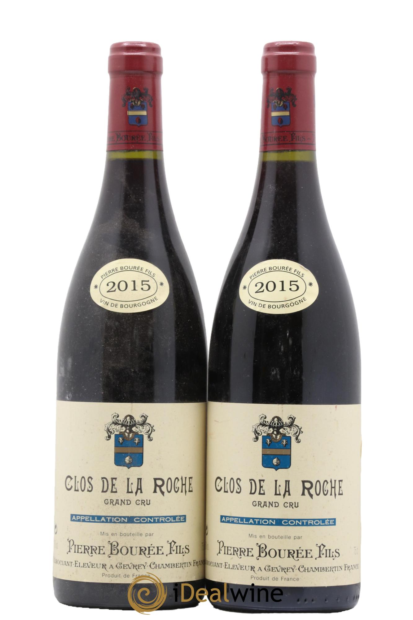 Clos de la Roche Grand Cru Domaine Pierre Bourée Fils 2015 - Lot of 2 bottles - 0