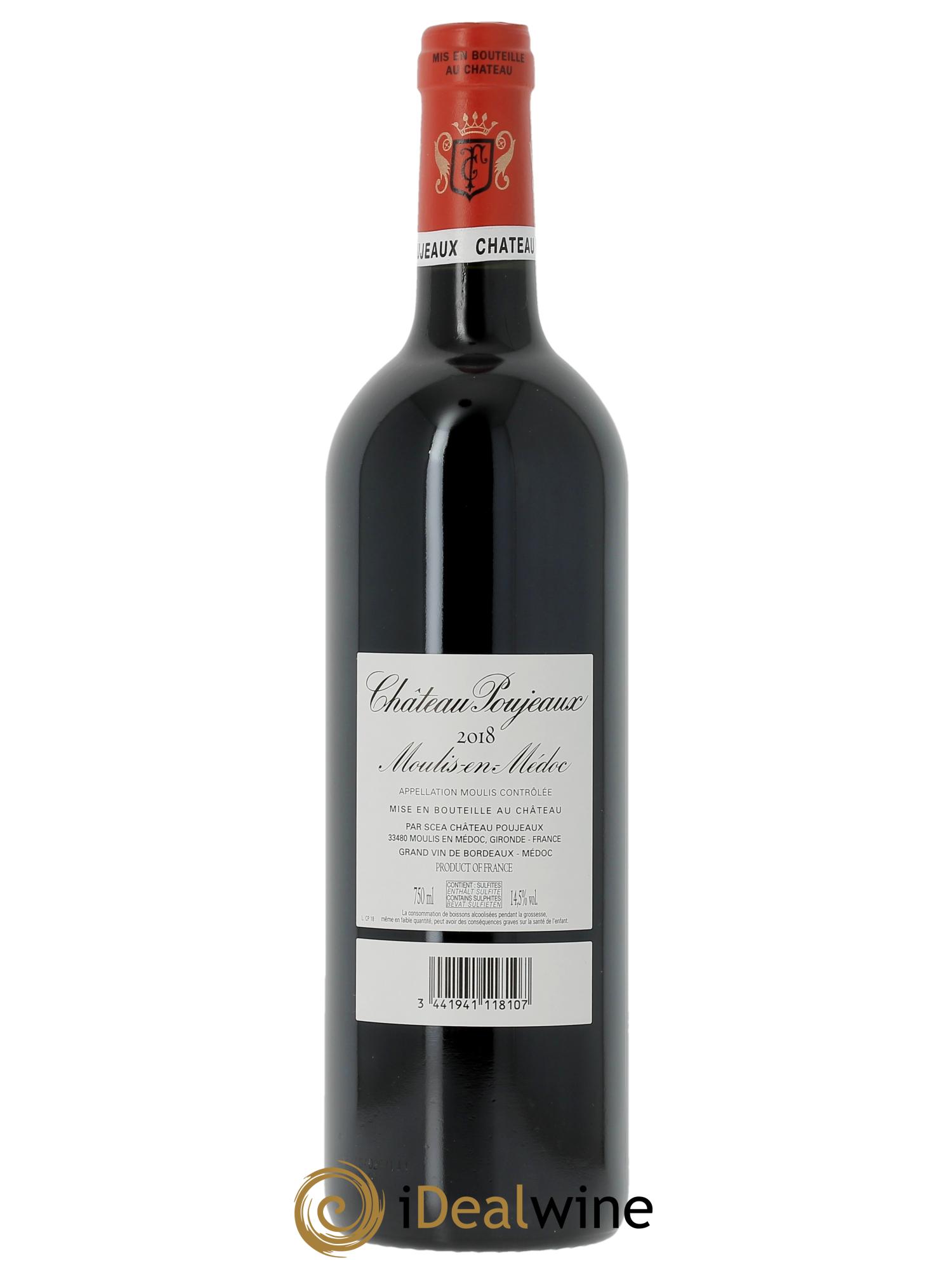 Château Poujeaux 2018 - Lotto di 1 bottiglia - 1