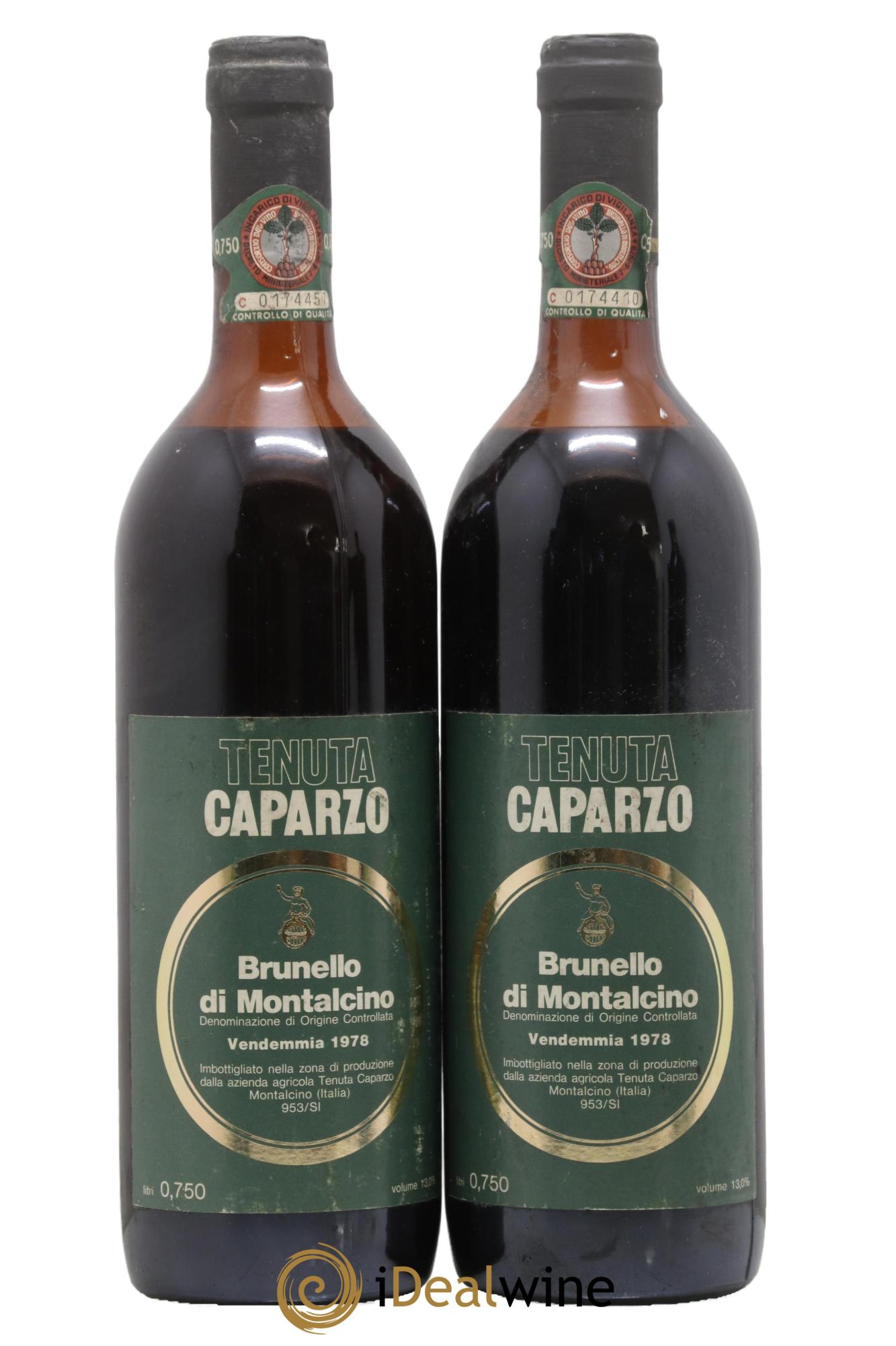 Brunello di Montalcino Tenuta Carpazo 1978 - Lot de 2 bouteilles - 0