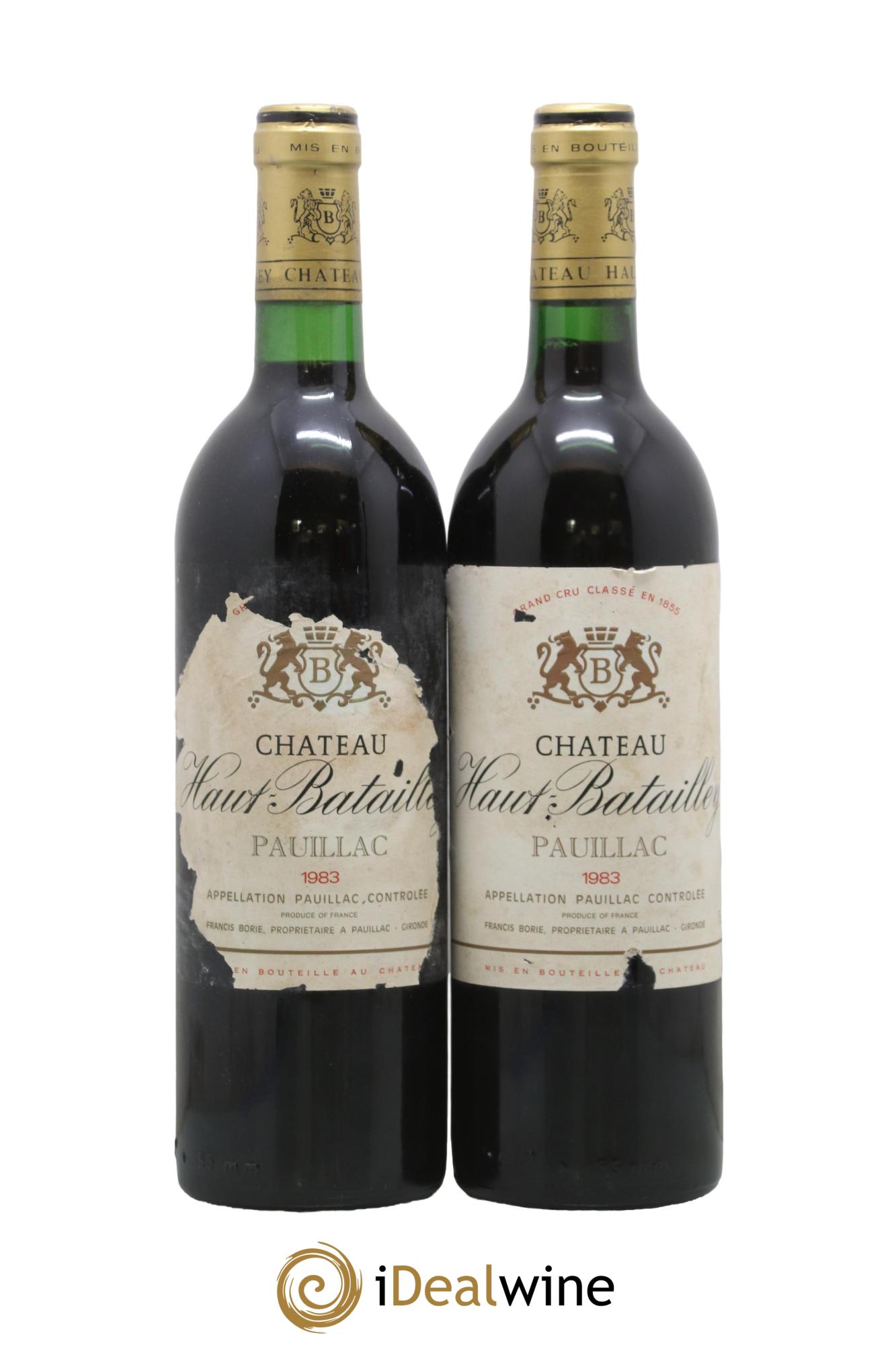 Château Haut Batailley 5ème Grand Cru Classé 1983 - Lot de 2 bouteilles - 0