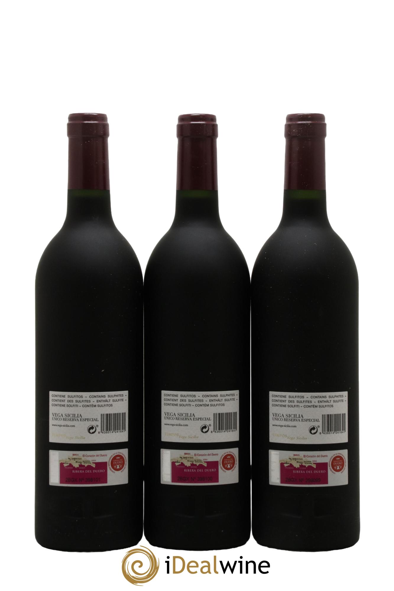Ribera Del Duero Vega Sicilia Unico Reserva Especial Famille Alvarez - Lotto di 3 bottiglie - 1