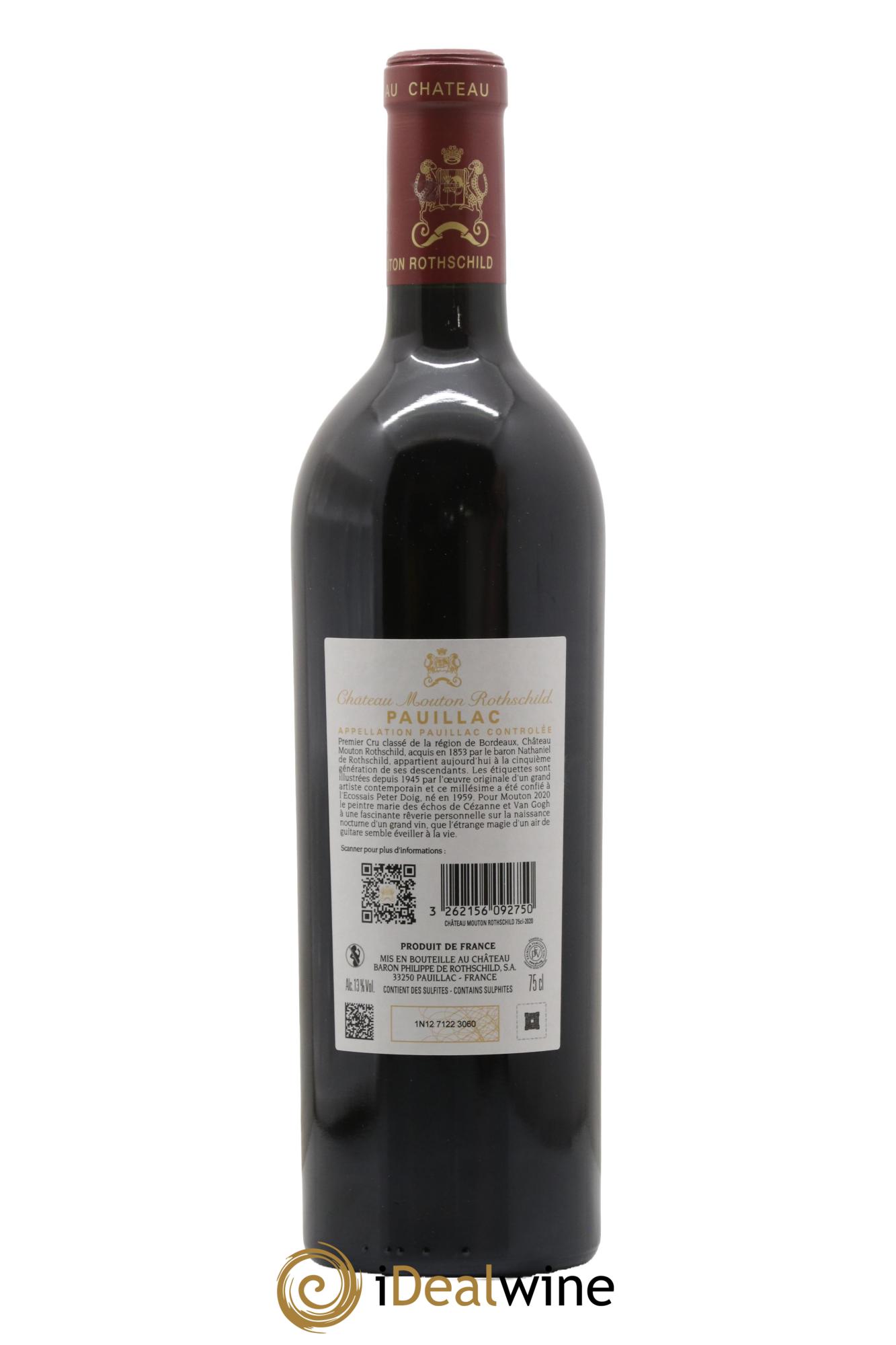 Château Mouton Rothschild 1er Grand Cru Classé 2020 - Lot de 1 bouteille - 1
