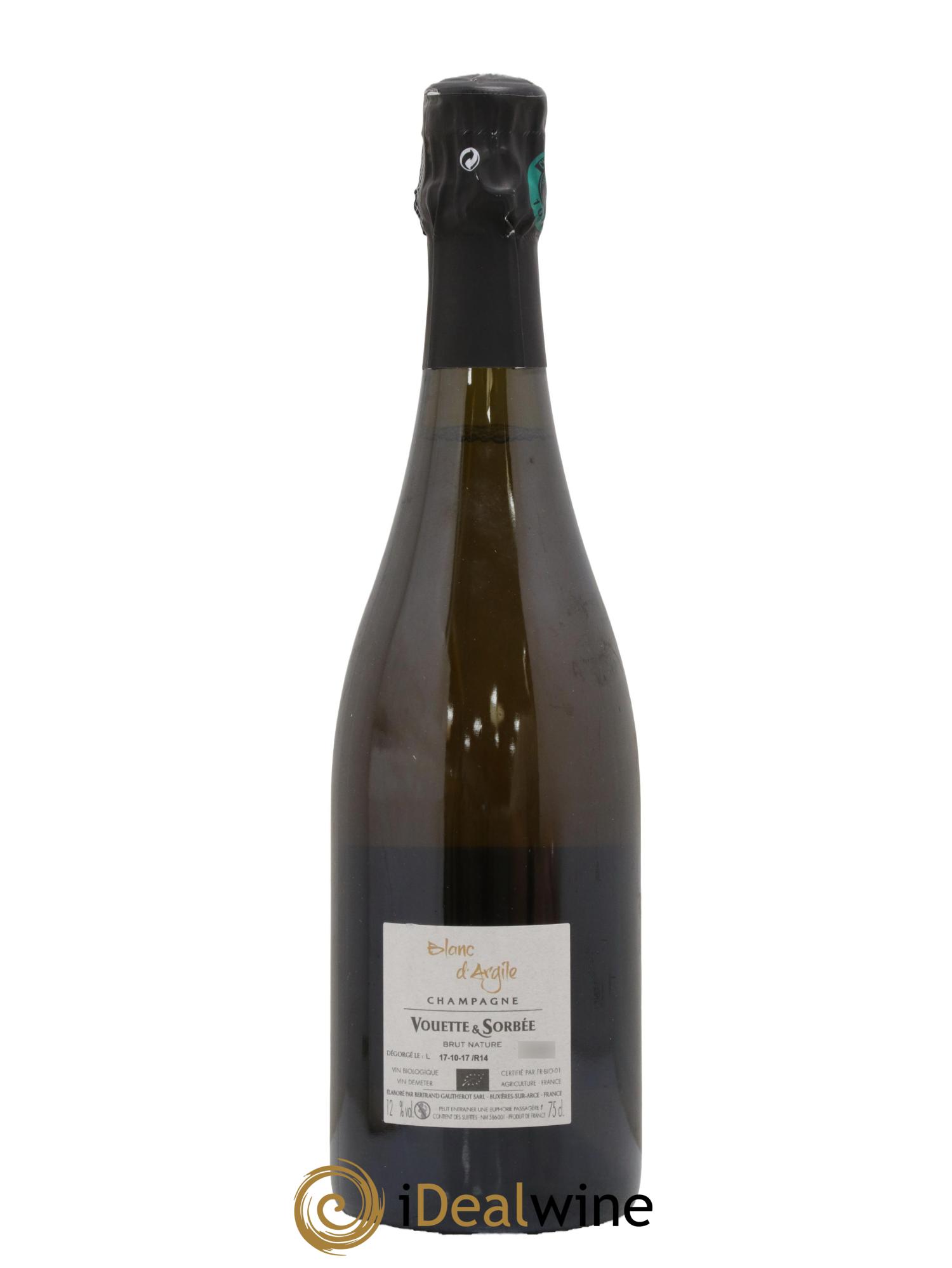 Blanc d'Argile Vouette et Sorbée 2014 - Lot de 1 bouteille - 1