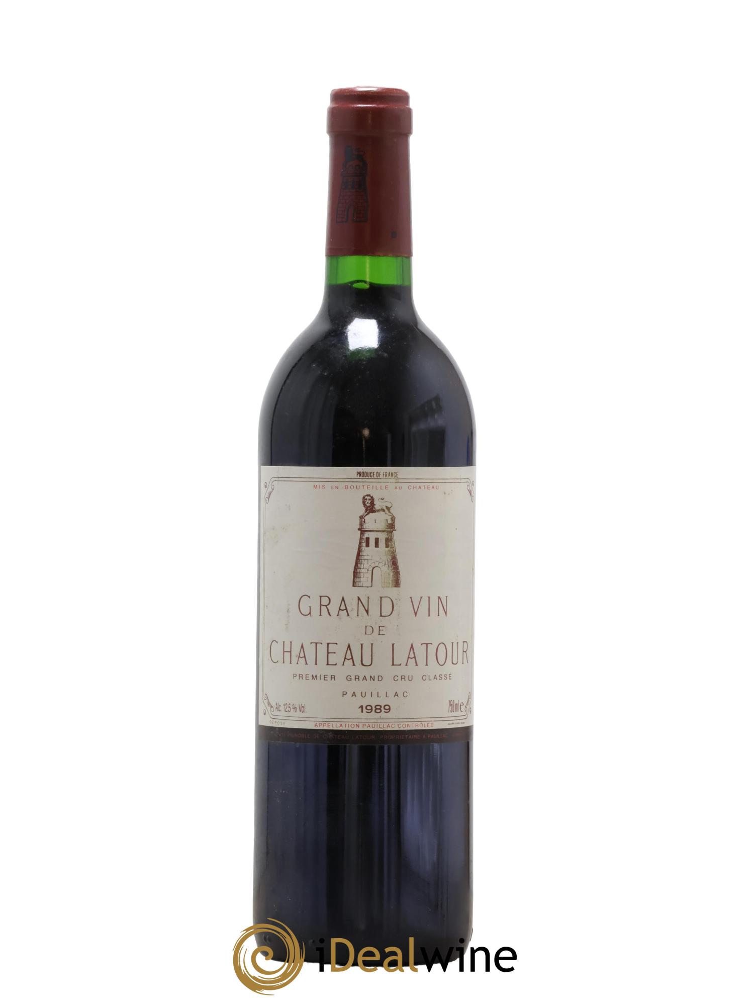 Château Latour 1er Grand Cru Classé 1989 - Lot de 1 bouteille - 0