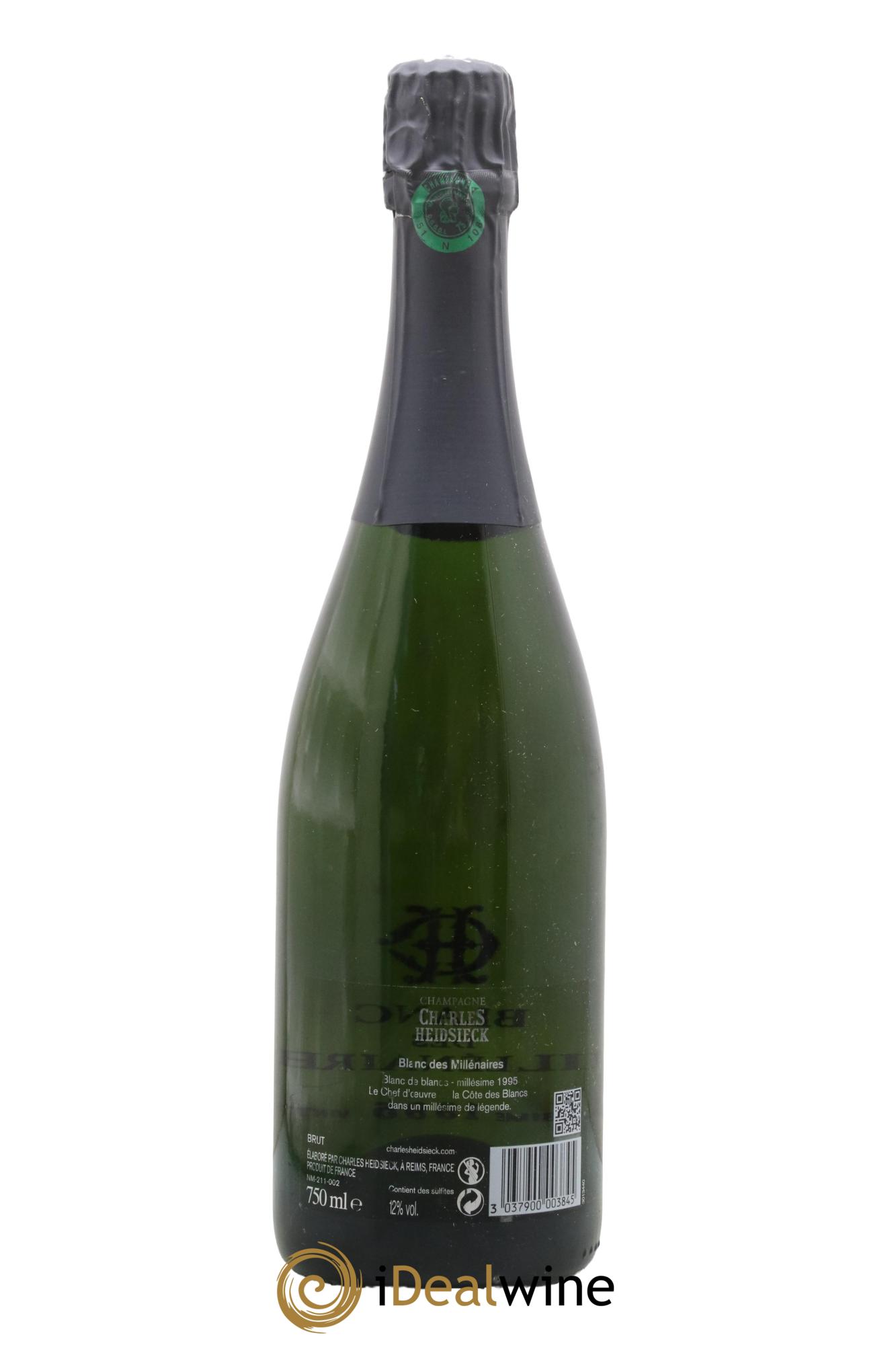 Blanc de Blancs Blanc des Millénaires Brut Charles Heidsieck 1995 - Lot de 1 bouteille - 1