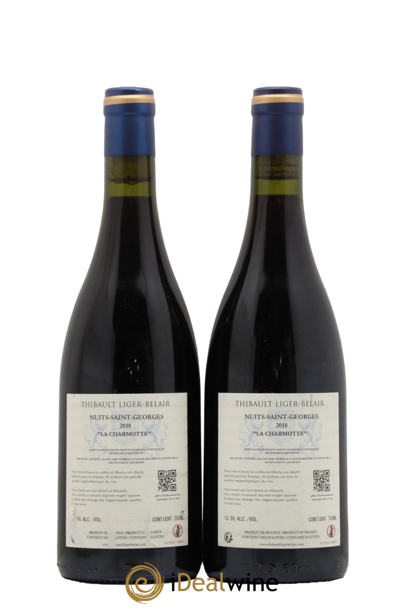Nuits-Saint-Georges La Charmotte Thibault Liger-Belair 2018 - Lot de 2 bouteilles - 1