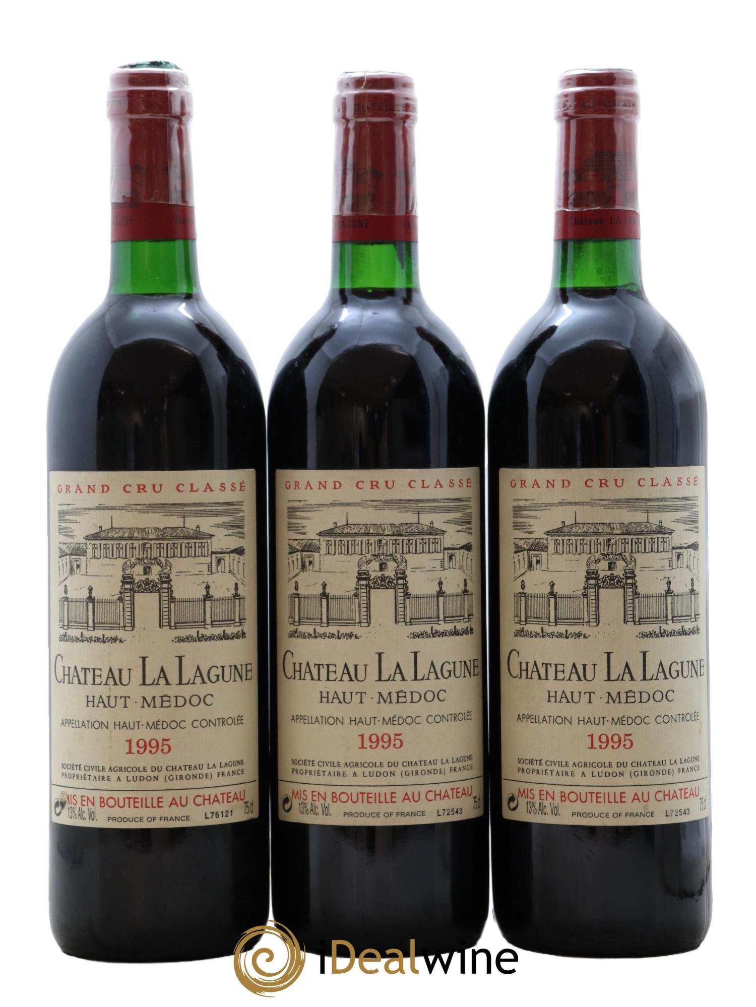 Château la Lagune 3ème Grand Cru Classé 1995 - Lot de 3 bouteilles - 0