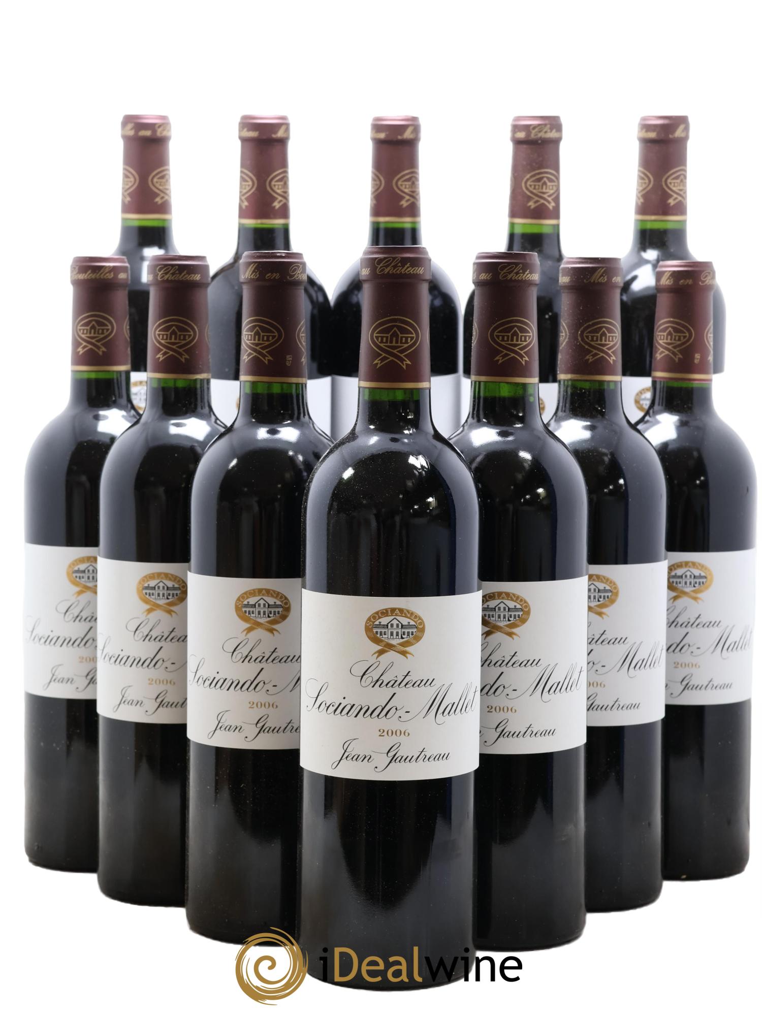 Château Sociando Mallet 2006 - Lotto di 12 bottiglie - 0