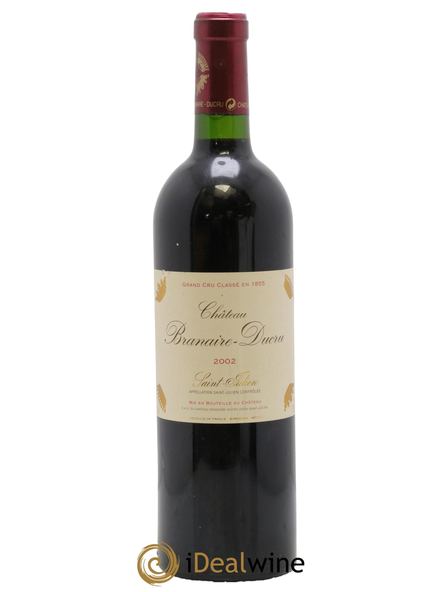Château Branaire Ducru 4ème Grand Cru Classé 2002 - Lot de 1 bouteille - 0