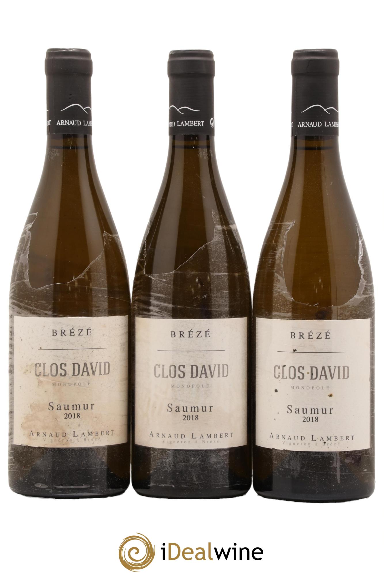 Saumur Brézé Clos David Arnaud Lambert 2018 - Lot de 3 bouteilles - 0