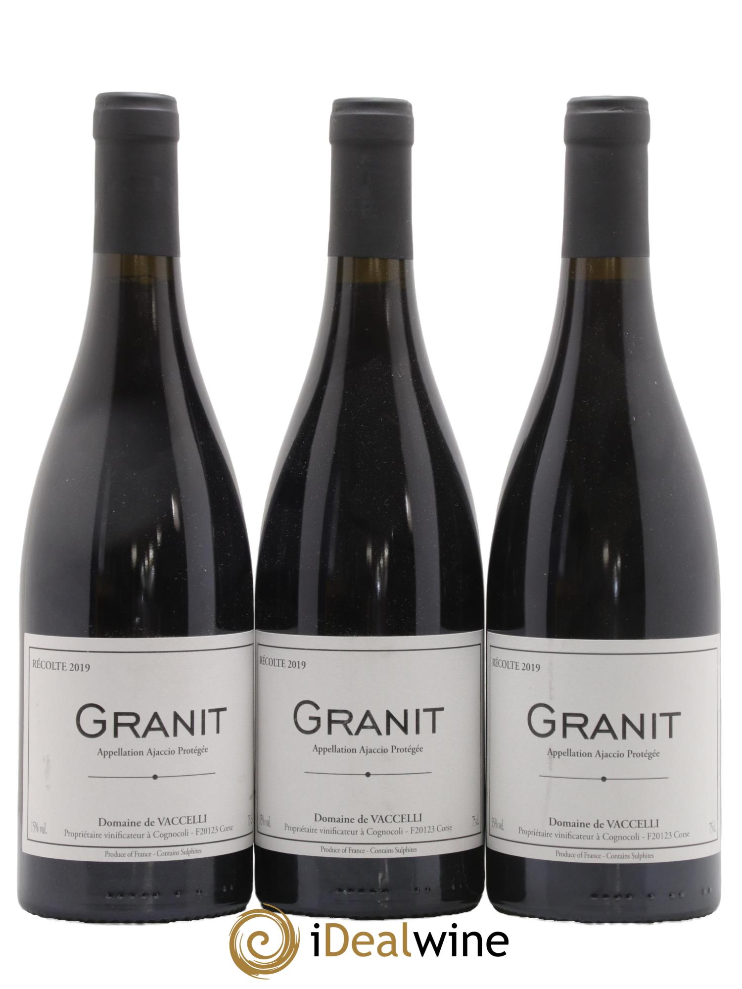 Ajaccio Granit Vaccelli 2019 - Lot de 3 bouteilles - 0