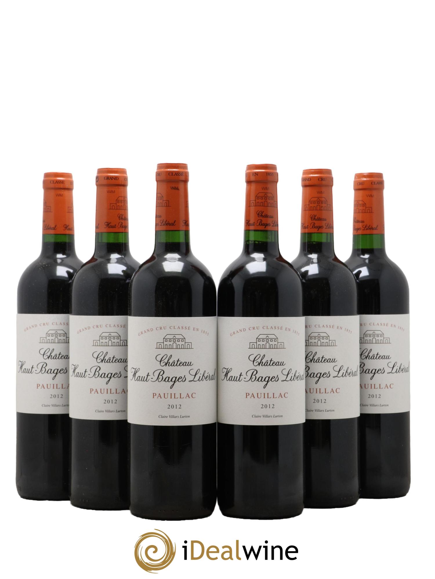 Château Haut Bages Libéral 5ème Grand Cru Classé 2012 - Lot de 6 bouteilles - 0