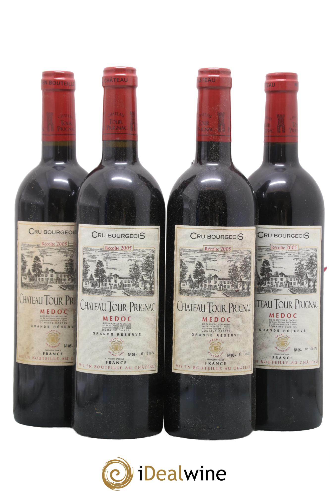 Château Tour Prignac Cru Bourgeois 2005 - Lot de 4 bouteilles - 0