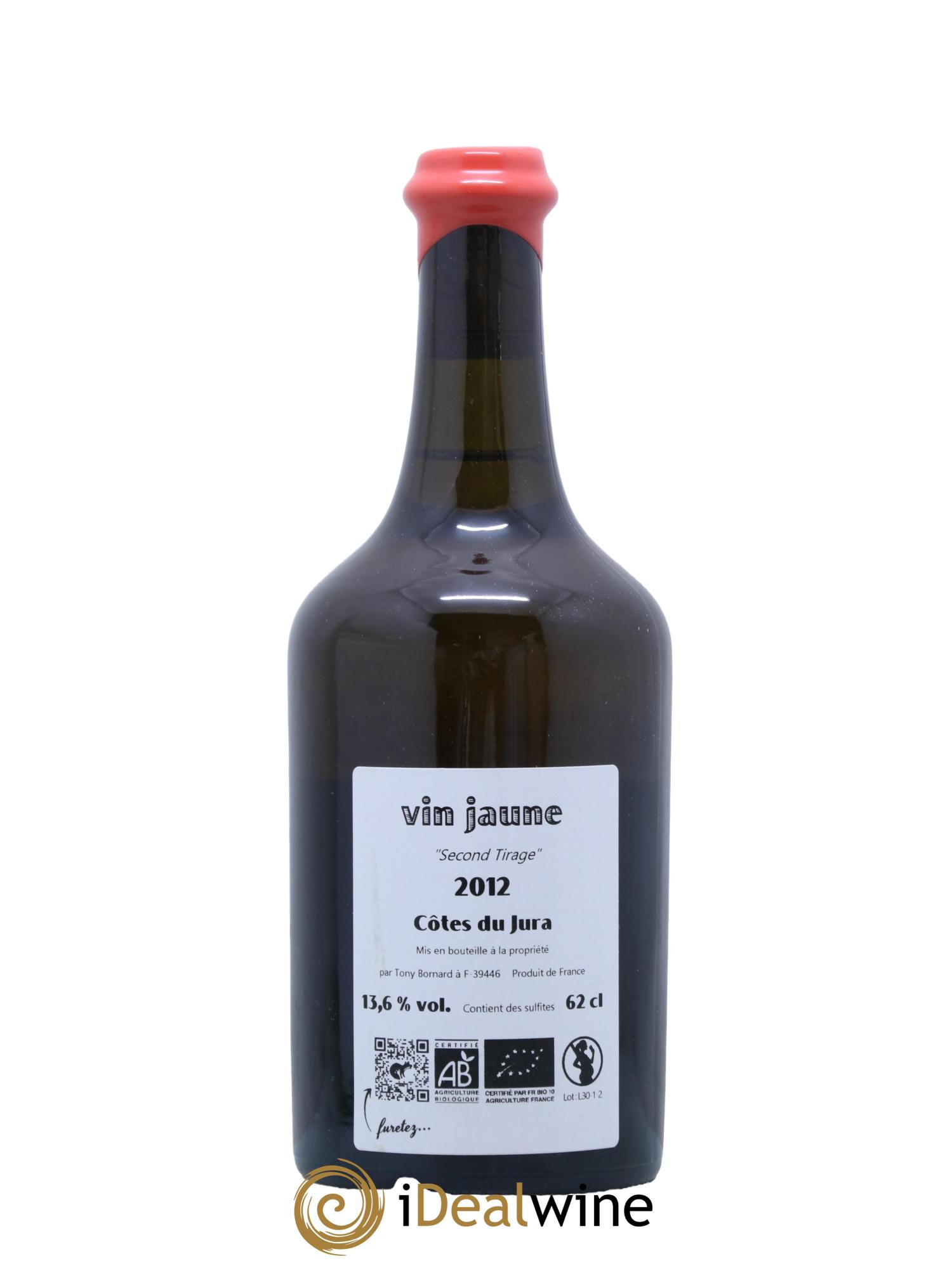 Côtes du Jura Vin Jaune 2nd Tirage Bornard 2012 - Lot de 1 clavelin - 1