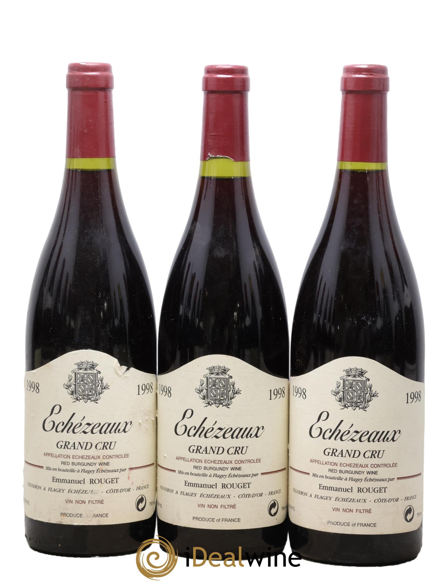 Echezeaux Grand Cru Emmanuel Rouget 1998 - Lotto di 3 bottiglie - 0