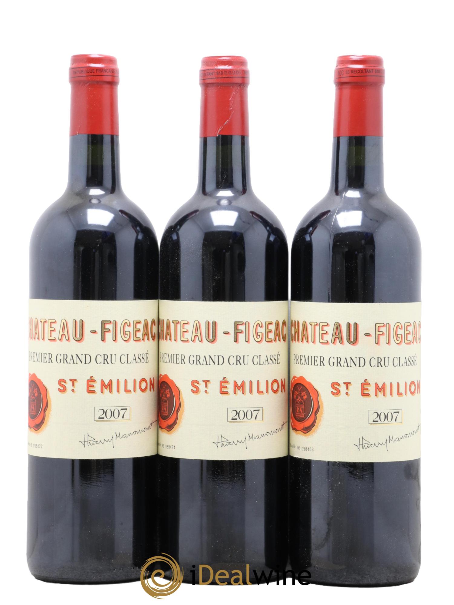 Château Figeac 1er Grand Cru Classé A 2007 - Lotto di 6 bottiglie - 2