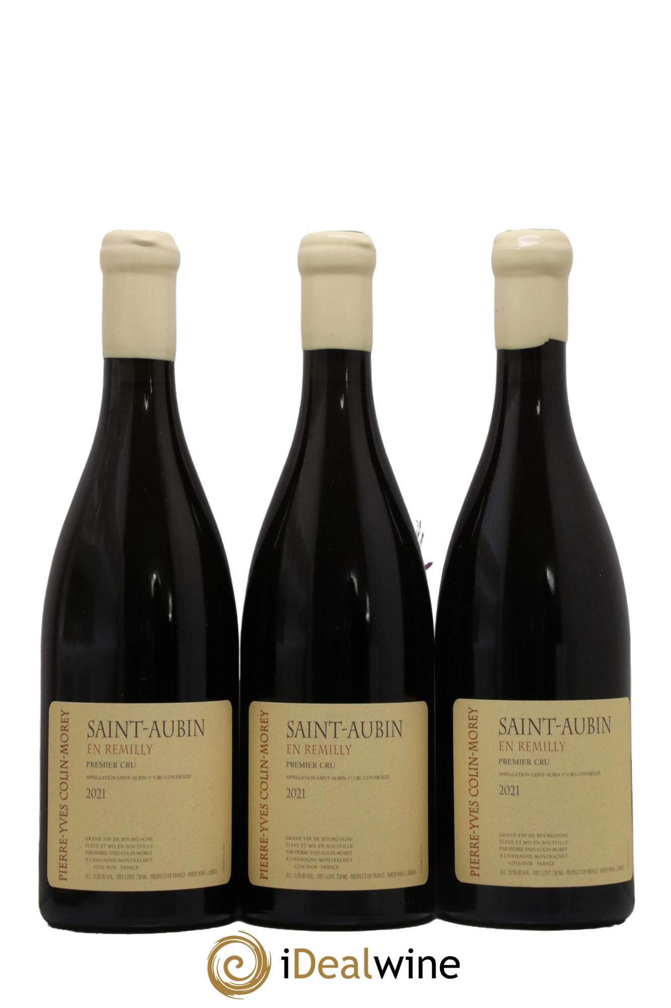 Saint-Aubin 1er Cru En Remilly Pierre-Yves Colin Morey 2021 - Lot de 3 bouteilles - 0